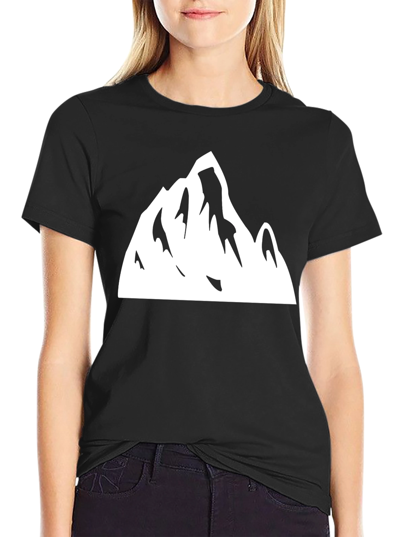 Mountain Graphic Tee - Black Cotton