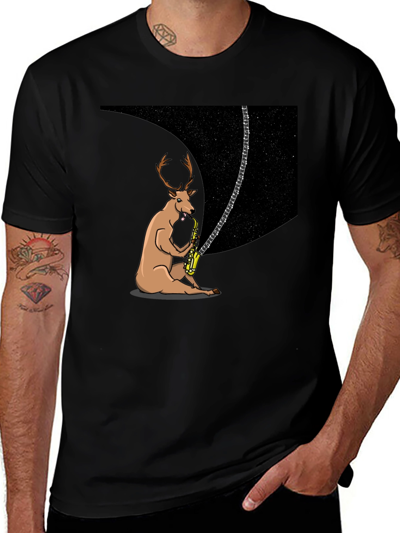 Cosmic Jazz Deer Graphic Tee