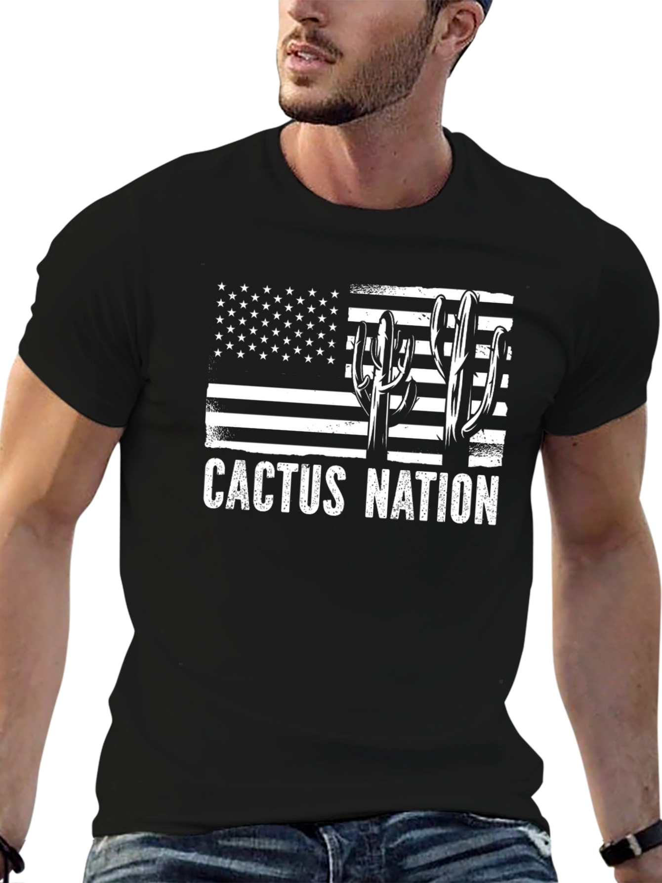 Cactus Nation American Flag T-Shirt