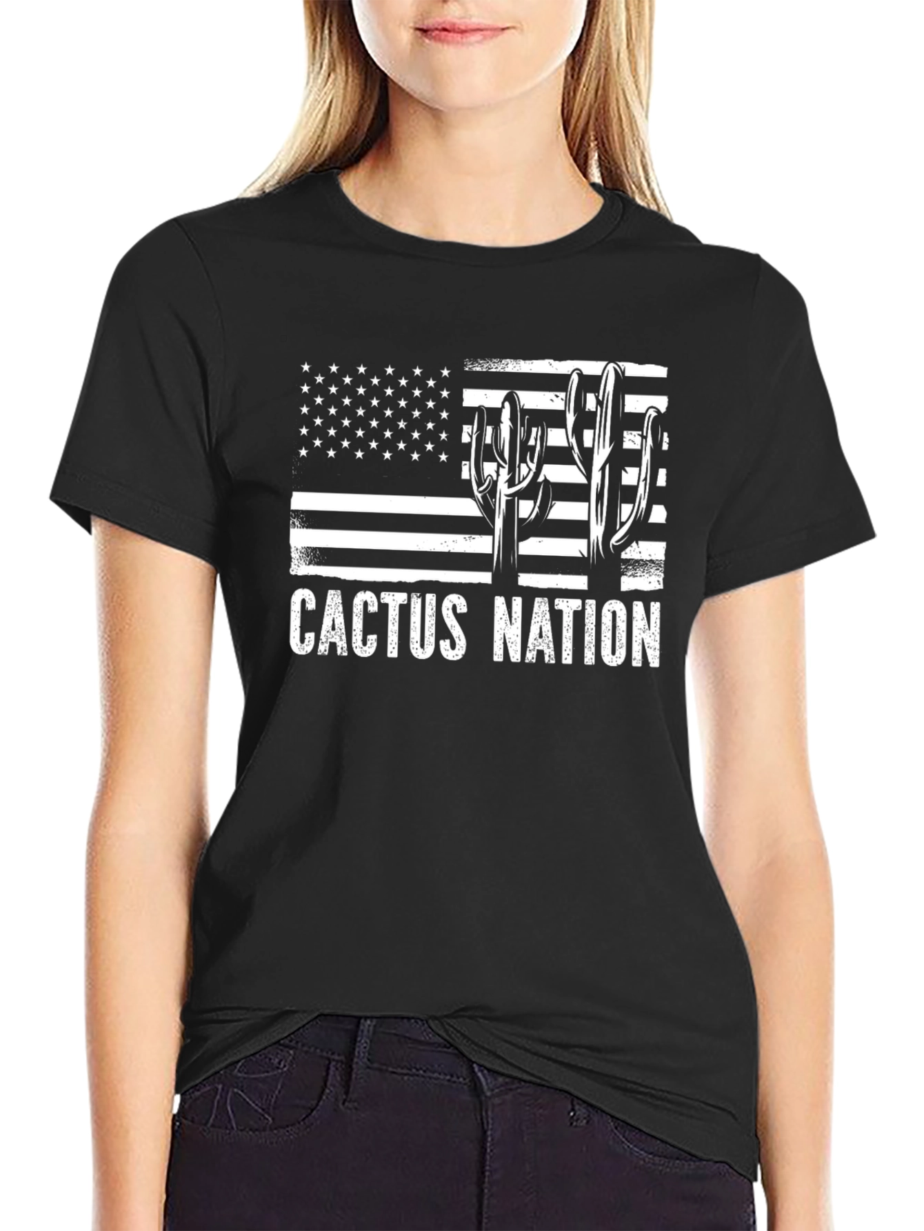 Cactus Nation American Flag T-Shirt