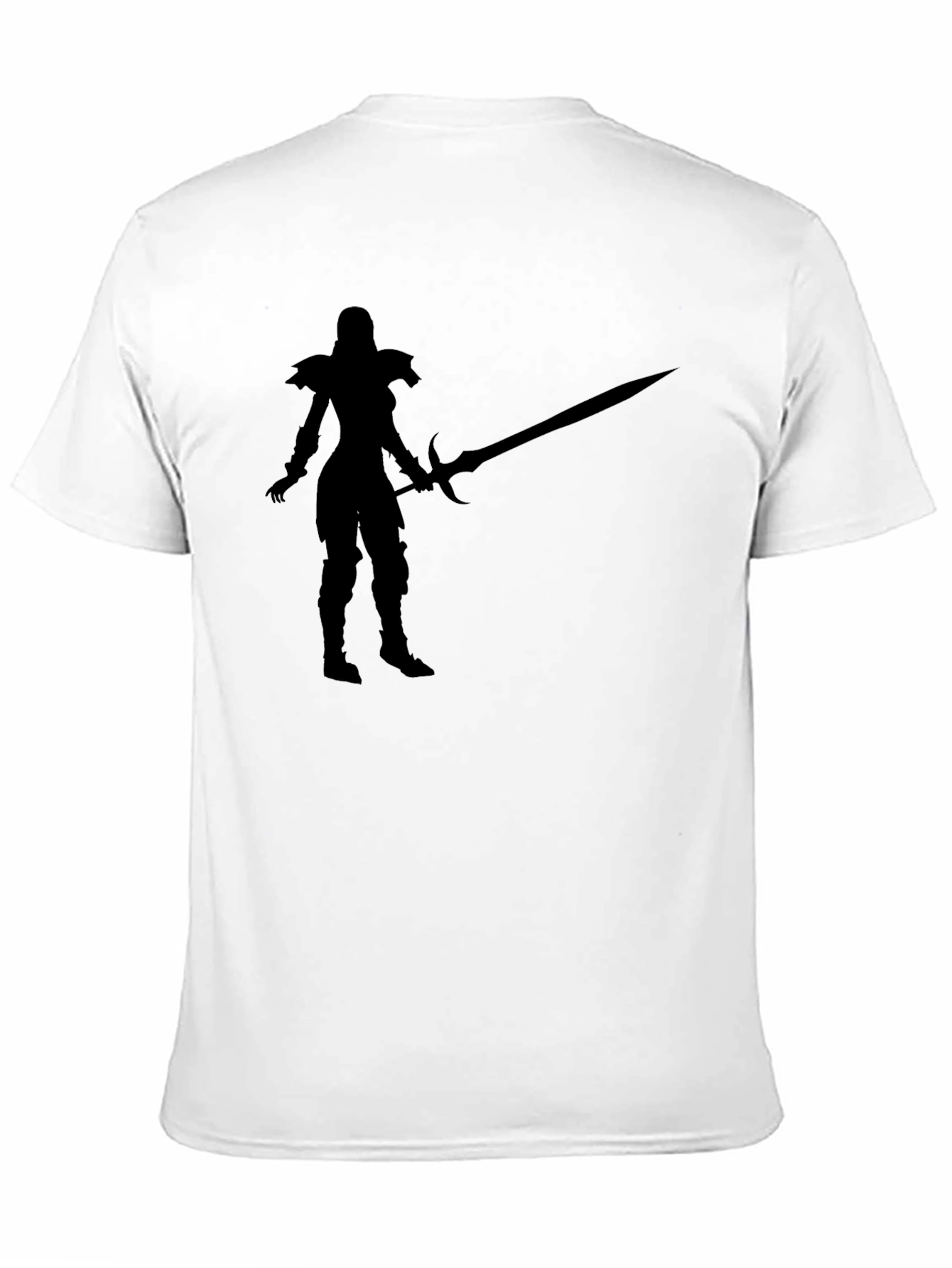 Warrior Silhouette Graphic Black T-Shirt