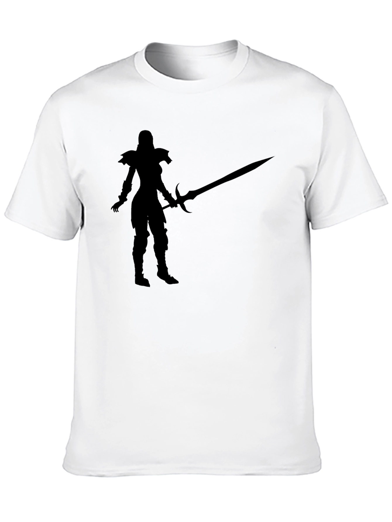 Warrior Silhouette Graphic Black T-Shirt