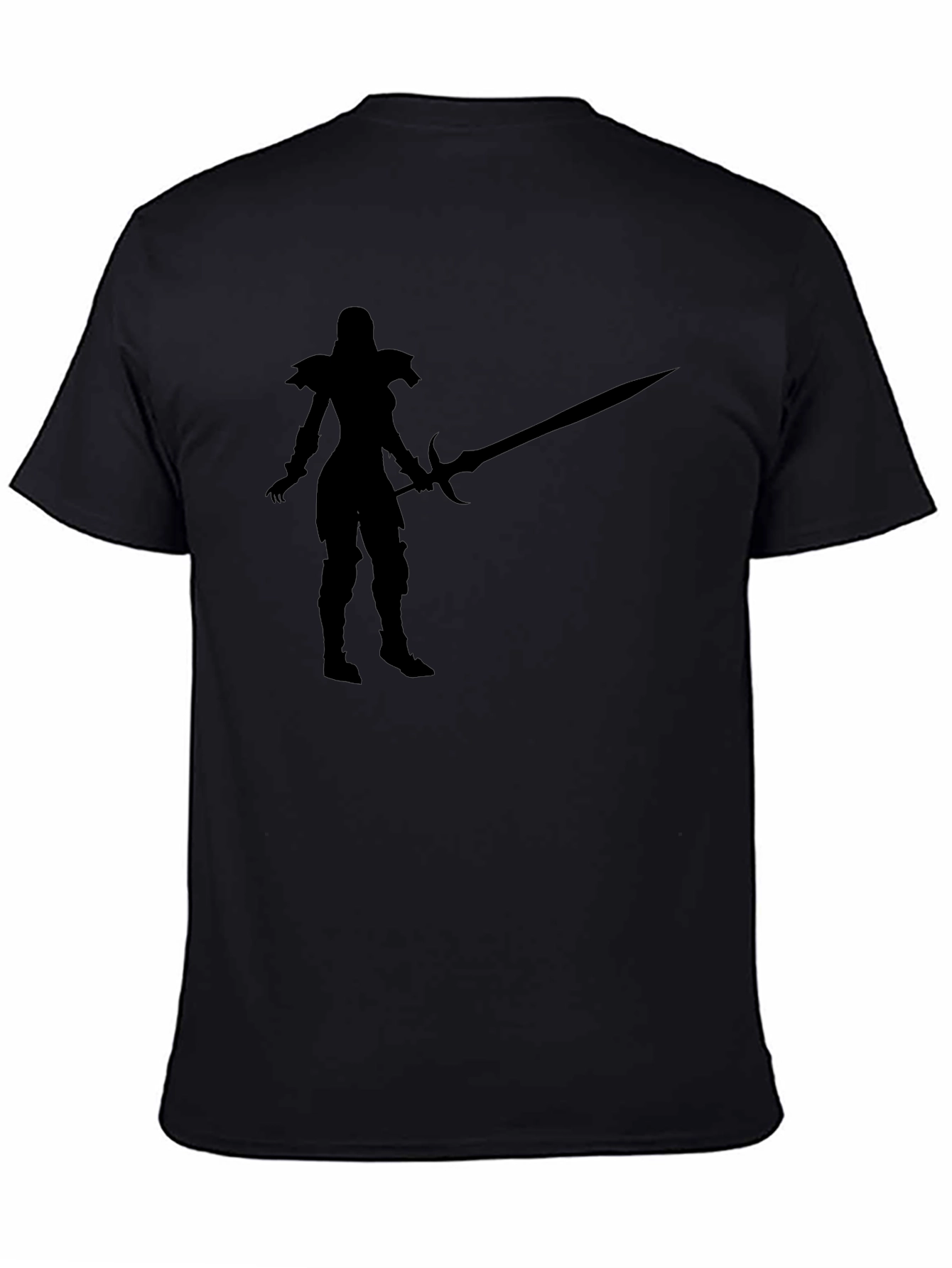 Warrior Silhouette Graphic Black T-Shirt