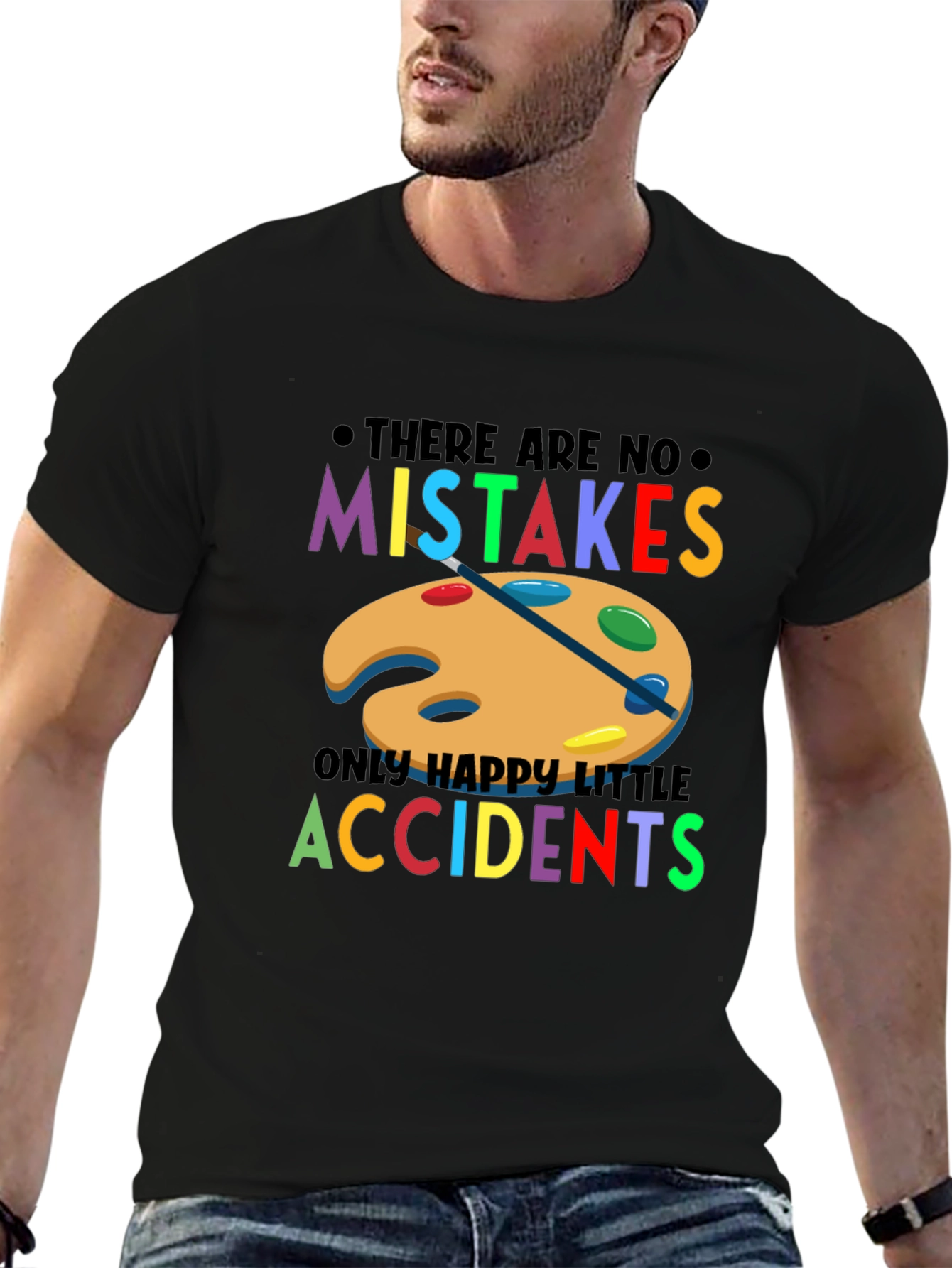 No Mistakes Happy Accidents Graphic T-Shirt