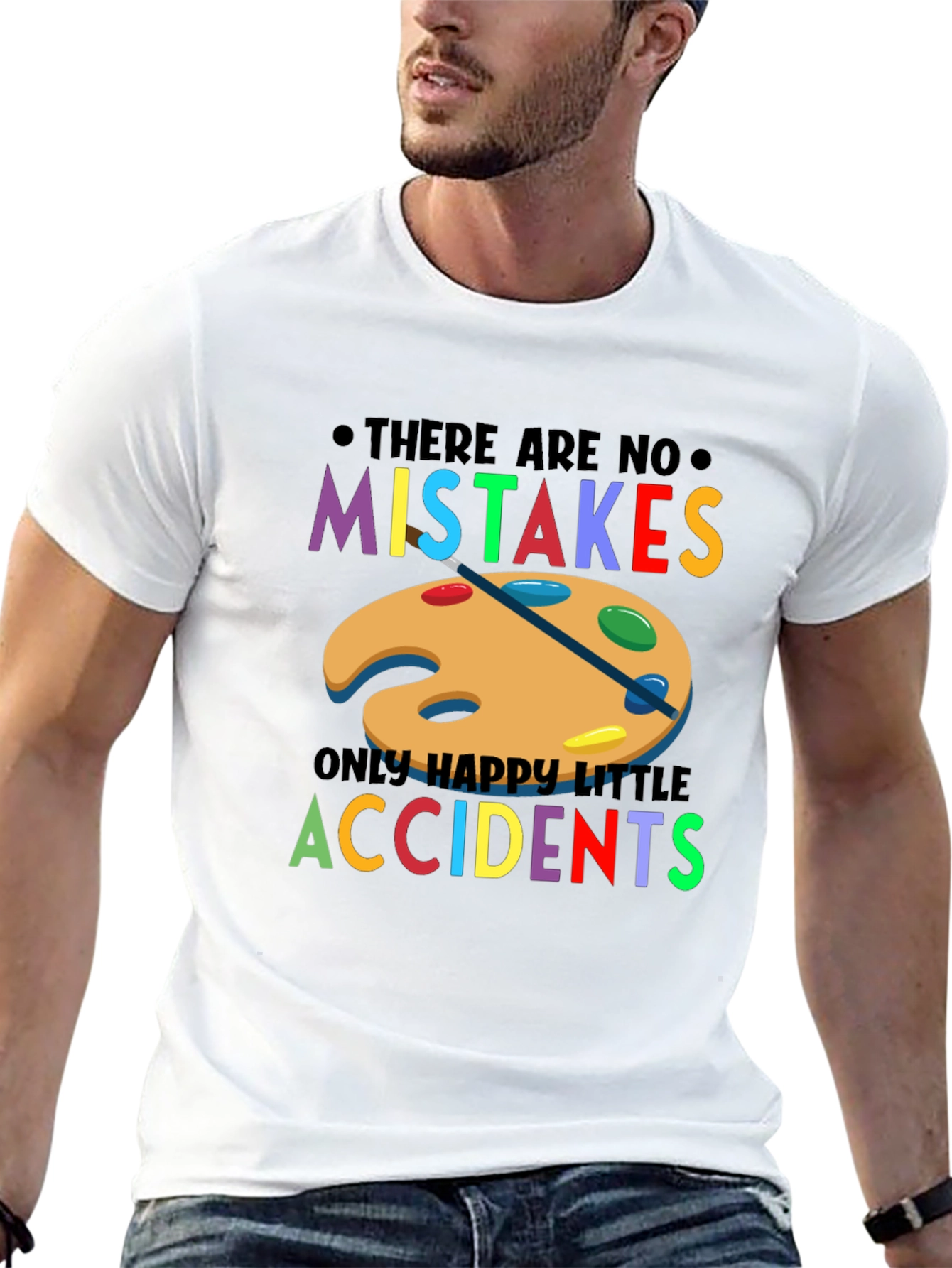 No Mistakes Happy Accidents Graphic T-Shirt
