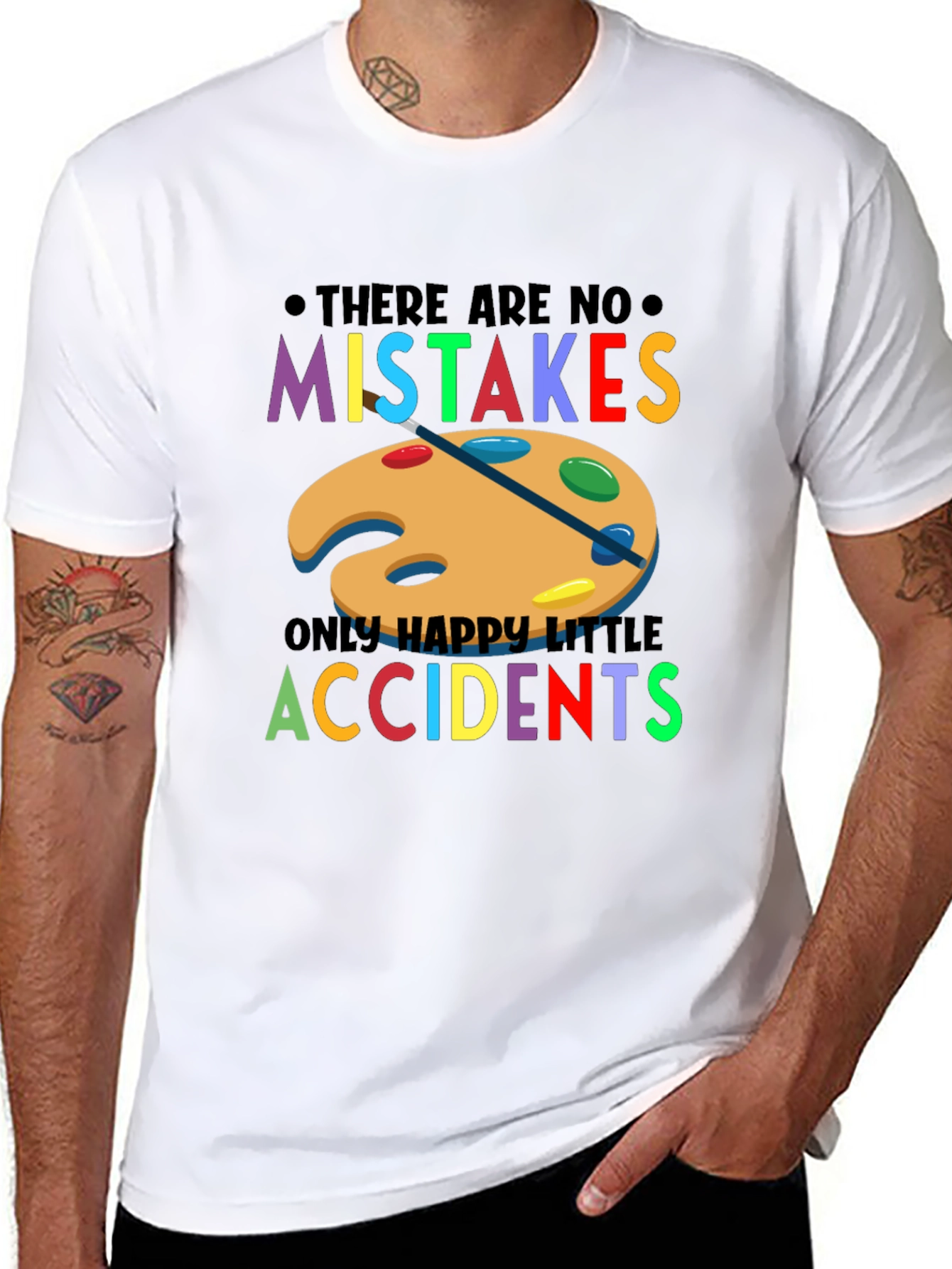 No Mistakes Happy Accidents Graphic T-Shirt