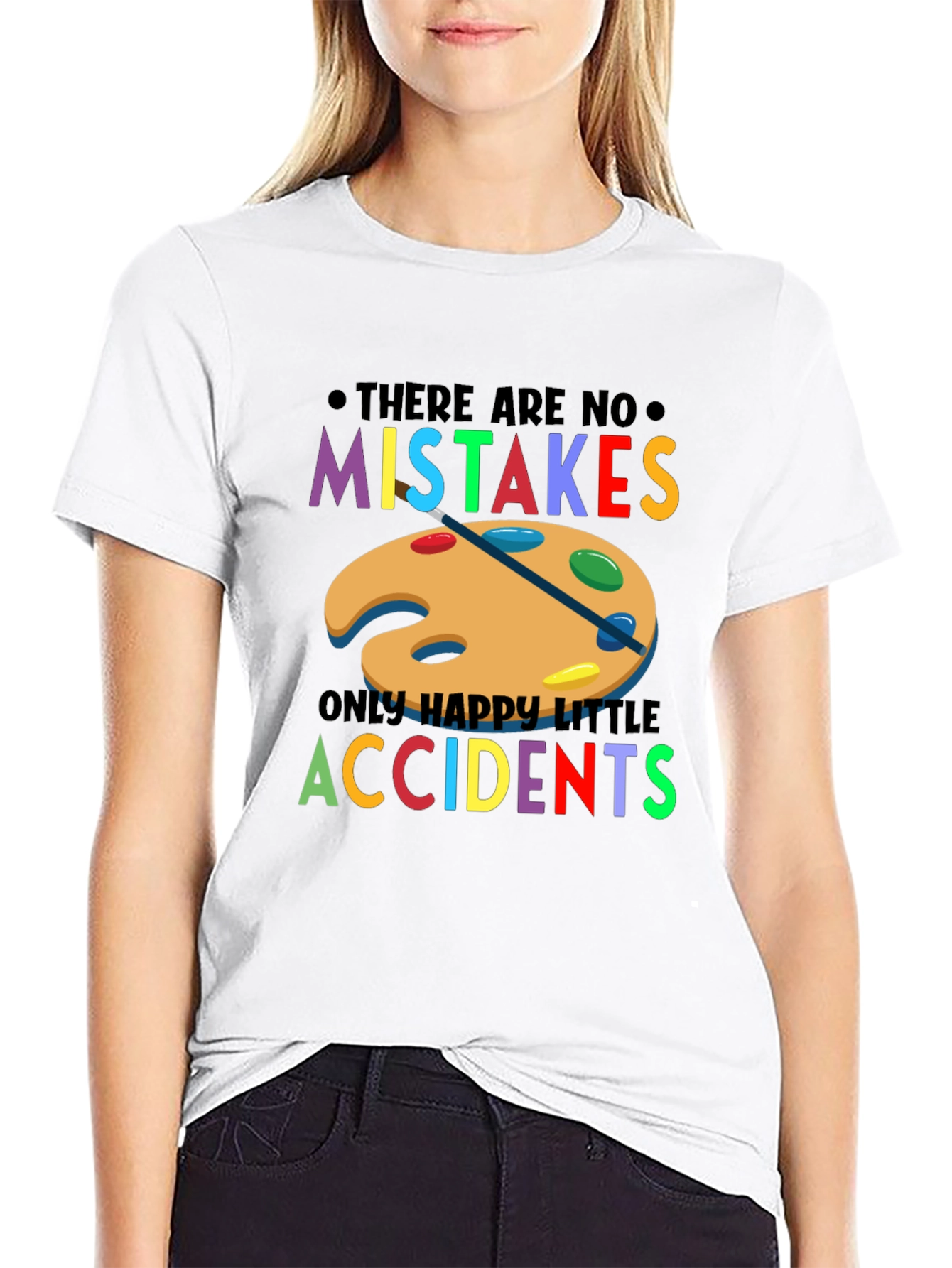 No Mistakes Happy Accidents Graphic T-Shirt