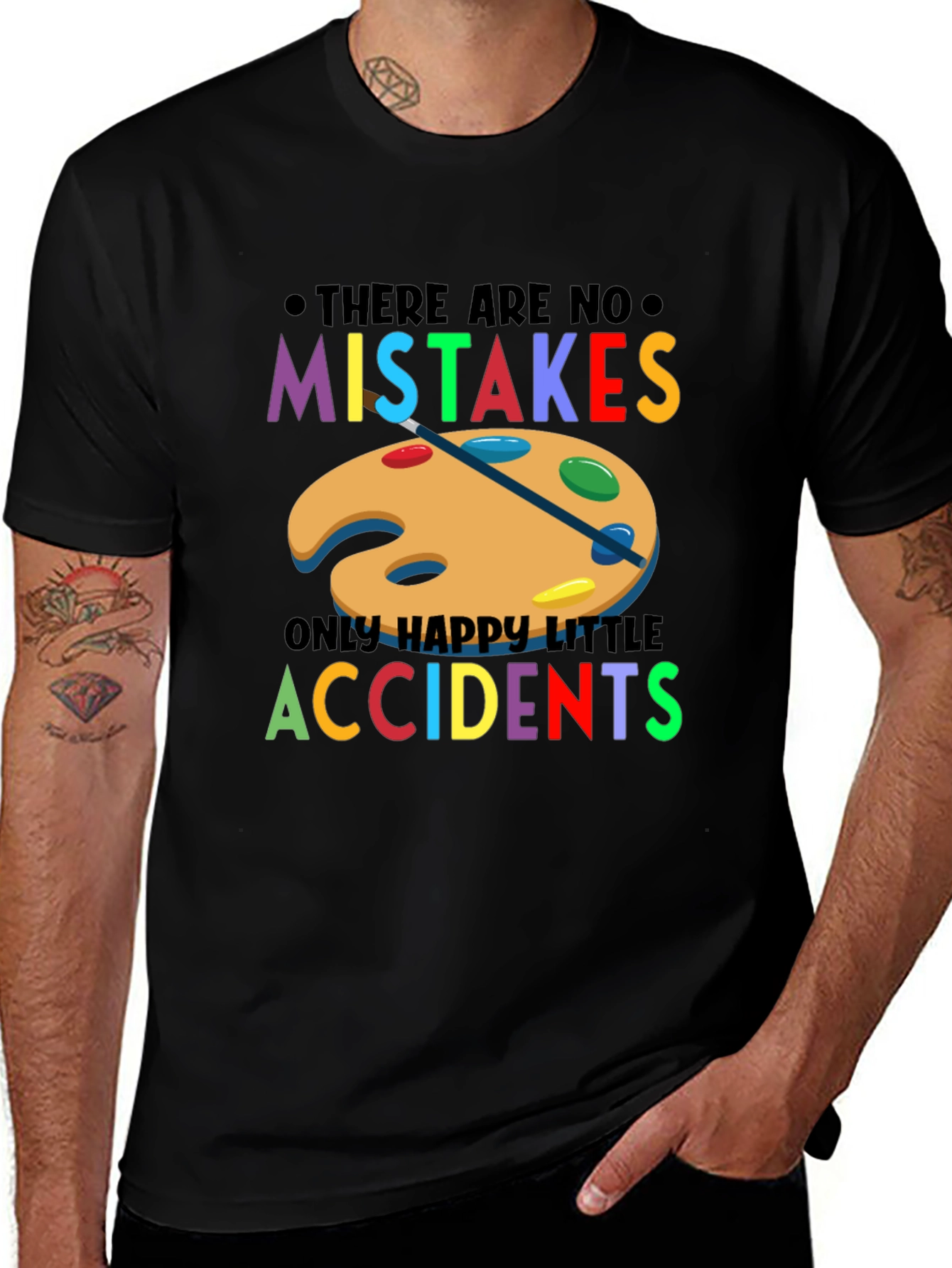 No Mistakes Happy Accidents Graphic T-Shirt