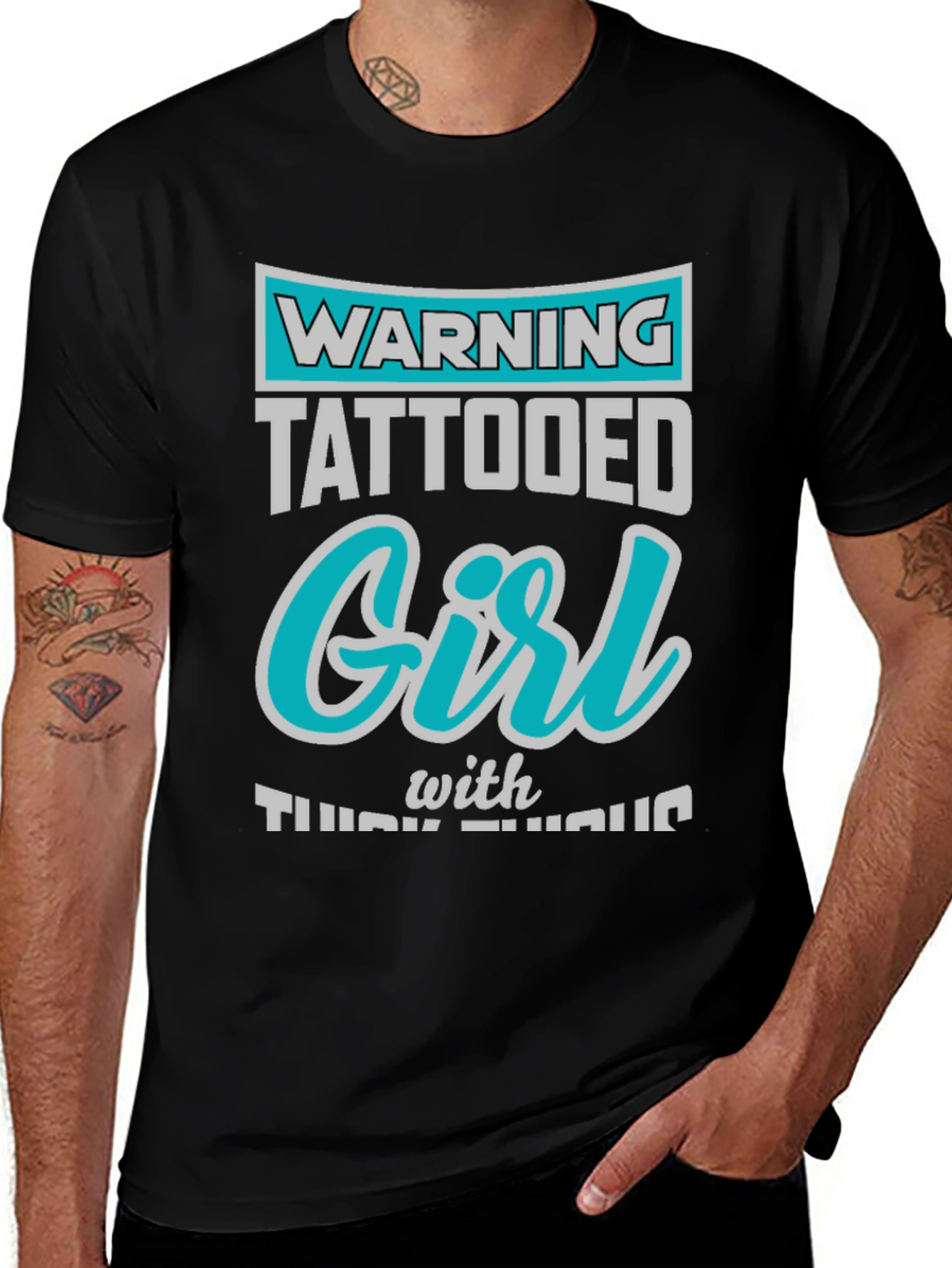 Warning Tattooed Girl Graphic Tee