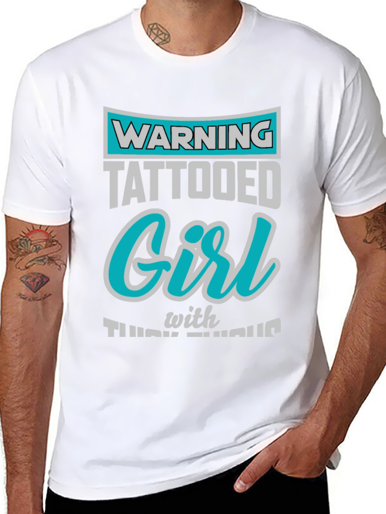 Warning Tattooed Girl Graphic Tee
