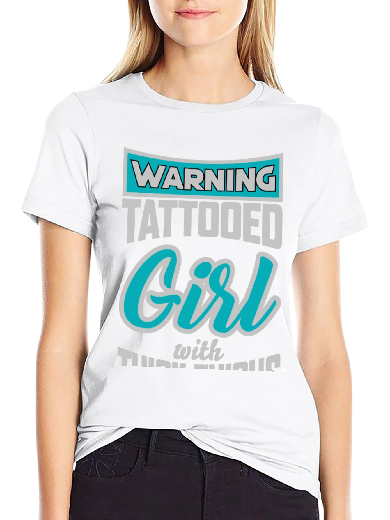 Warning Tattooed Girl Graphic Tee