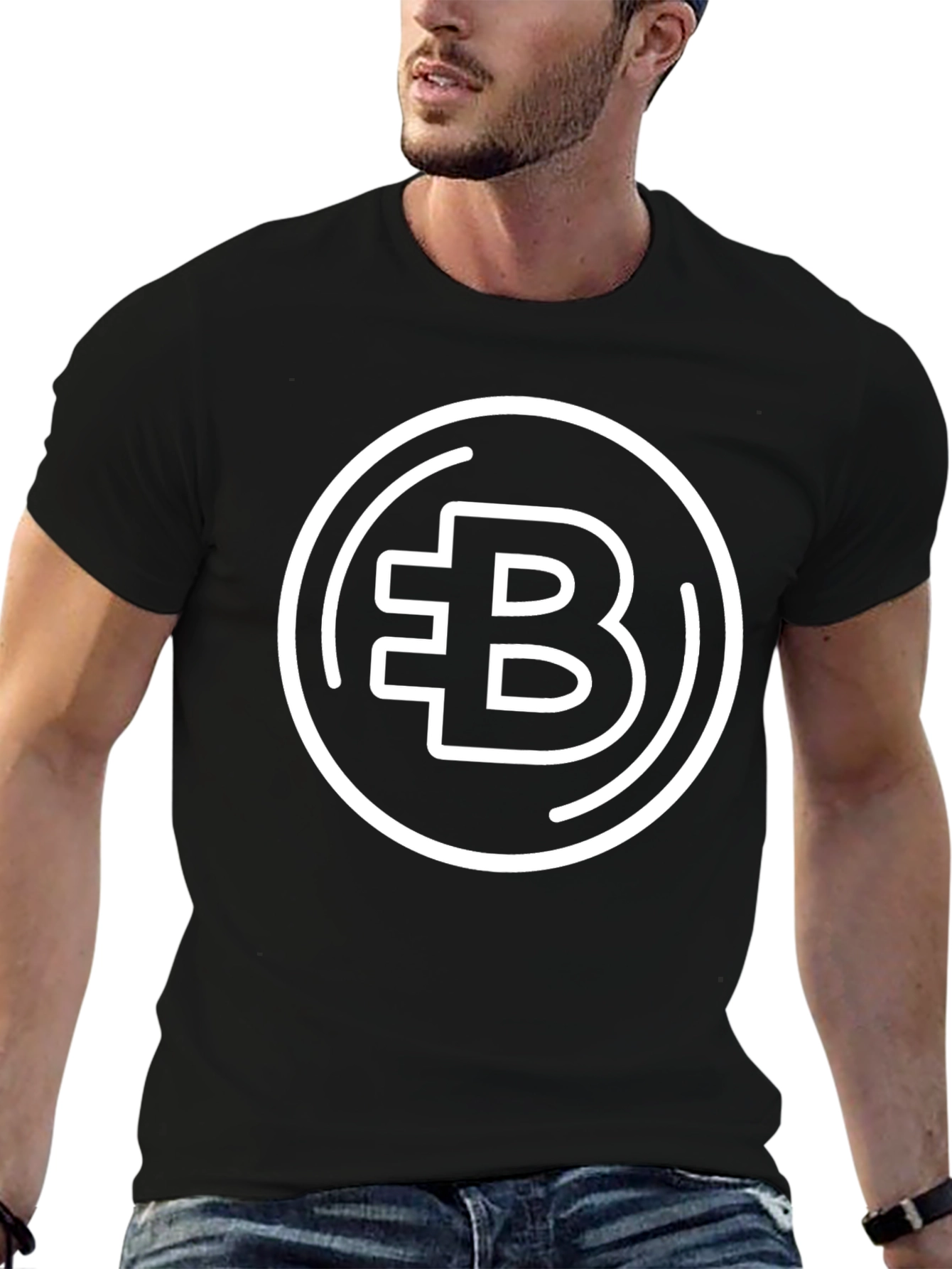 Bitcoin B Logo Black T-Shirt Crypto Currency Tee