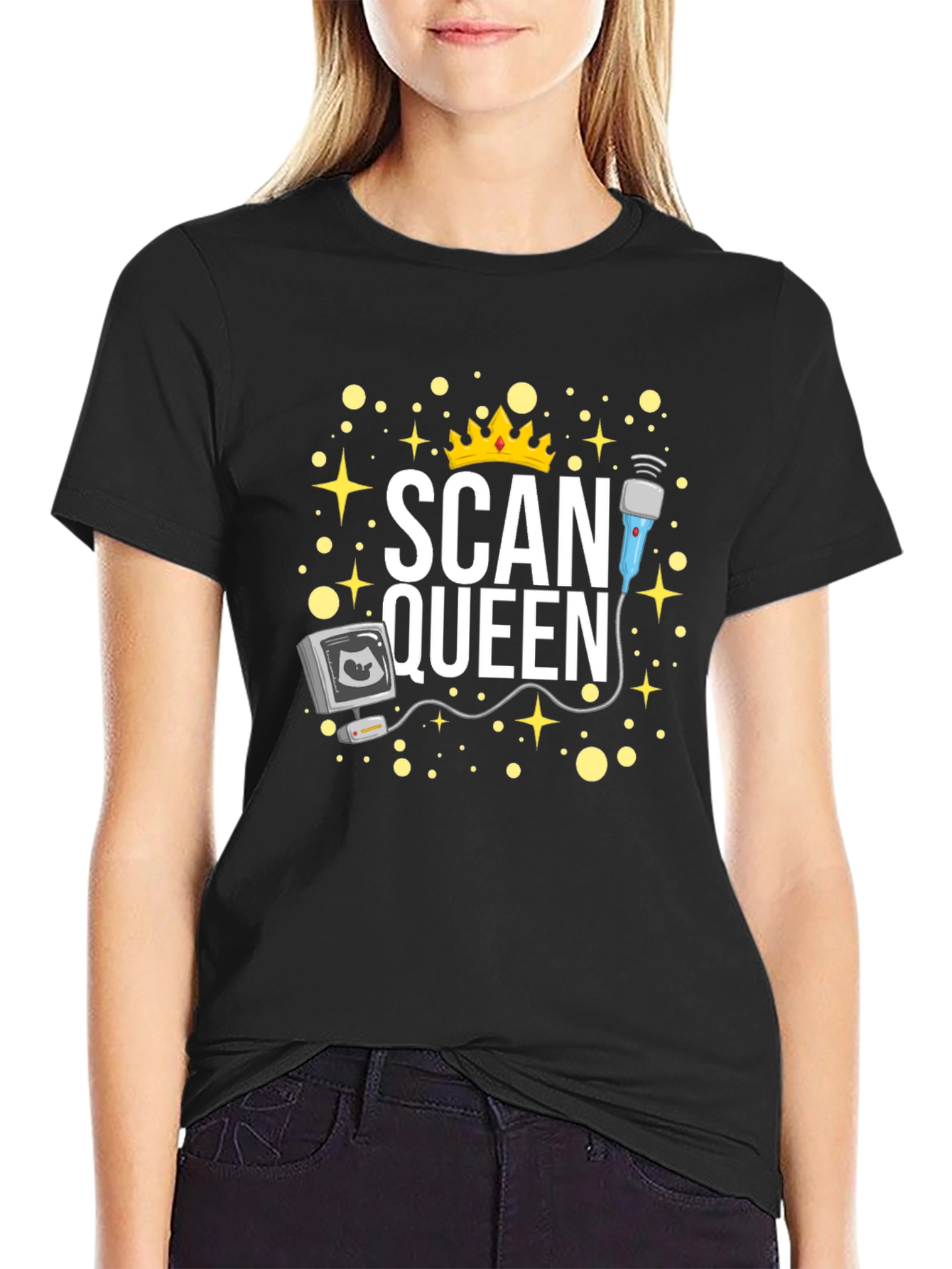 Scan Queen Graphic T-Shirt - Sonographer Gift