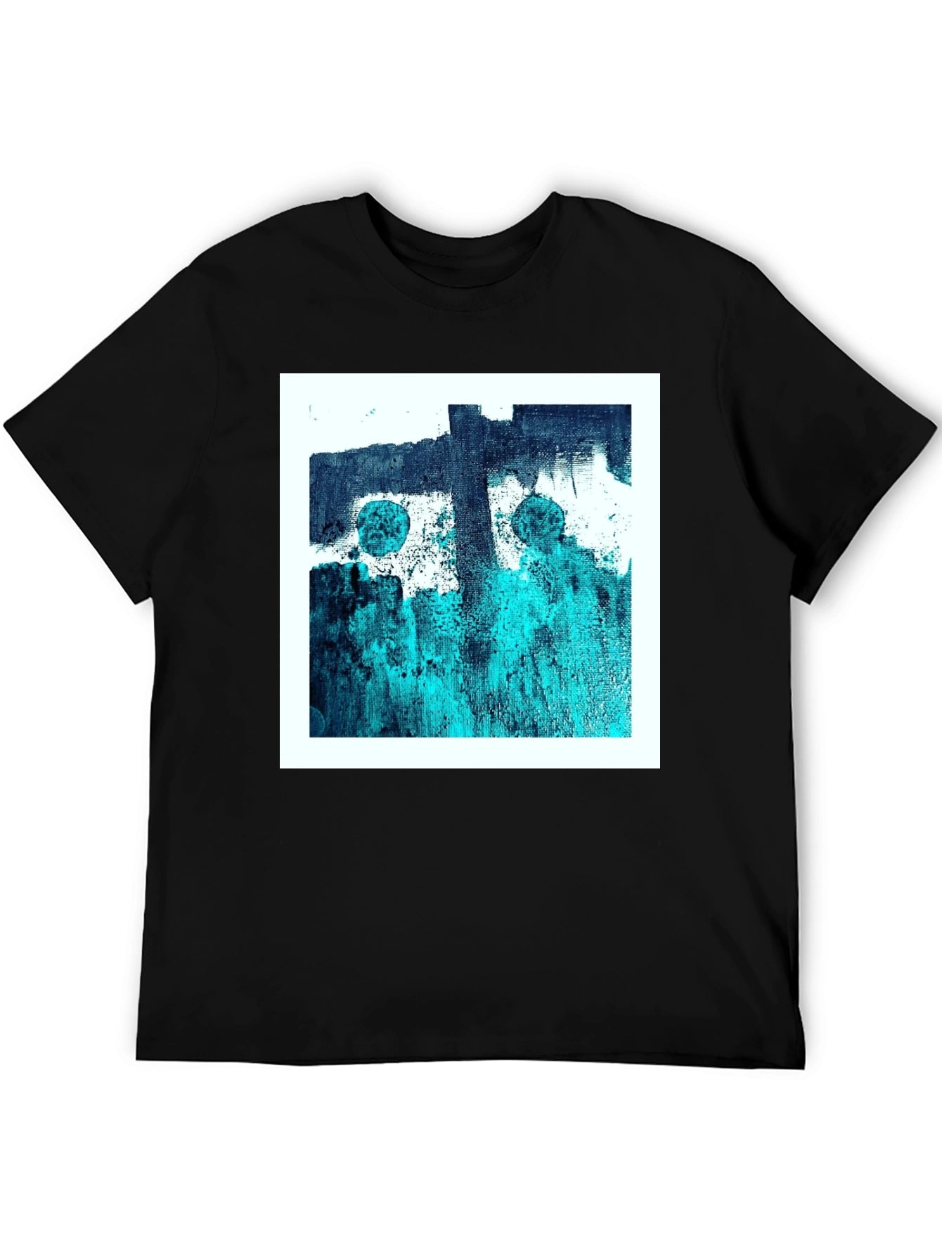 Abstract Art Graphic Tee - Modern Black T-Shirt