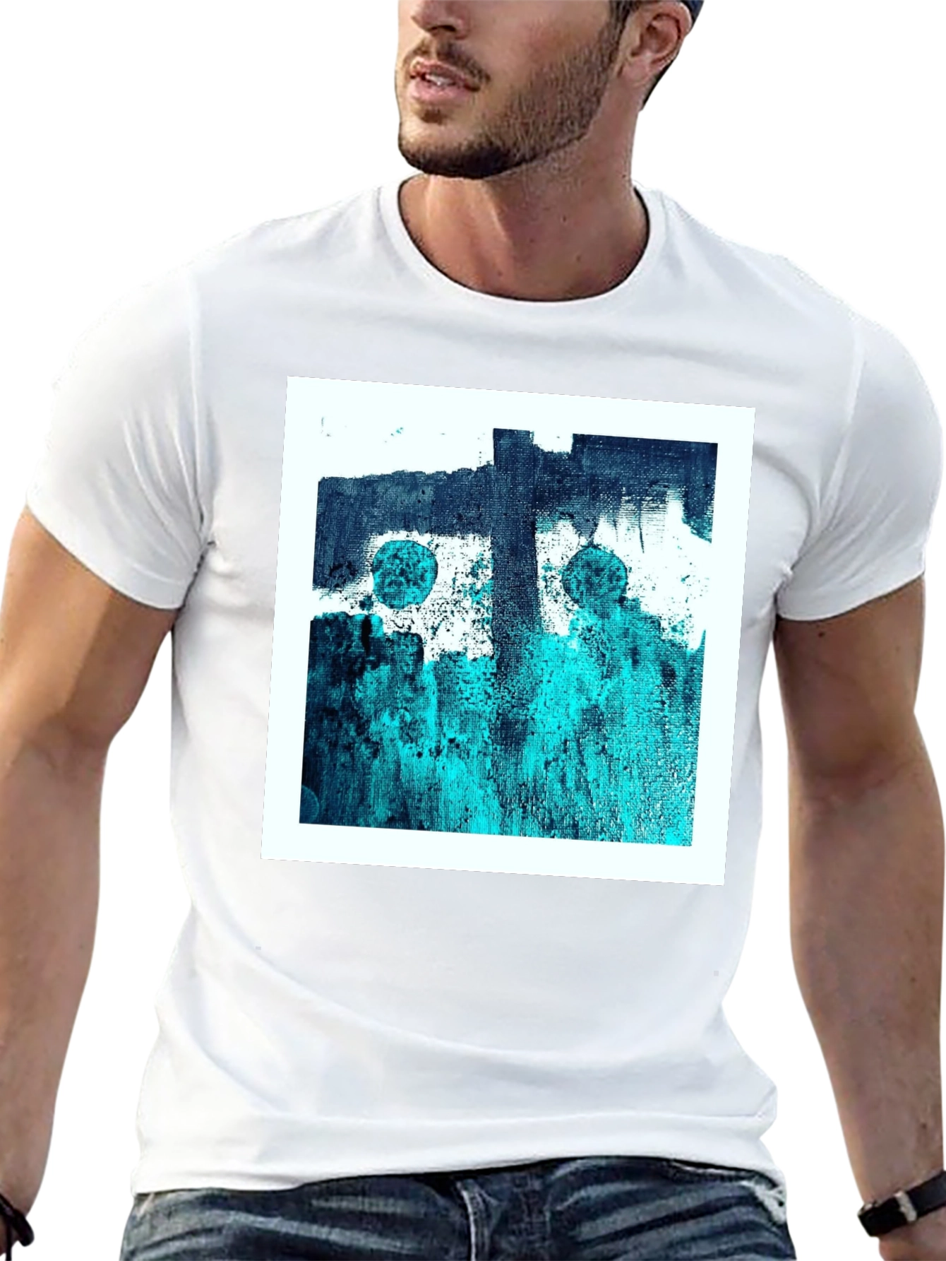 Abstract Art Graphic Tee - Modern Black T-Shirt