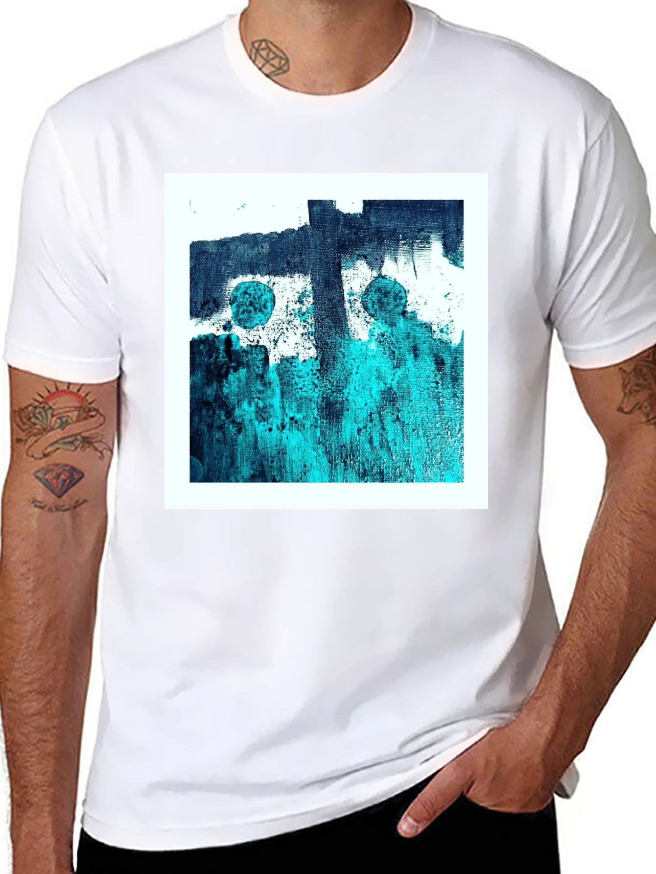 Abstract Art Graphic Tee - Modern Black T-Shirt
