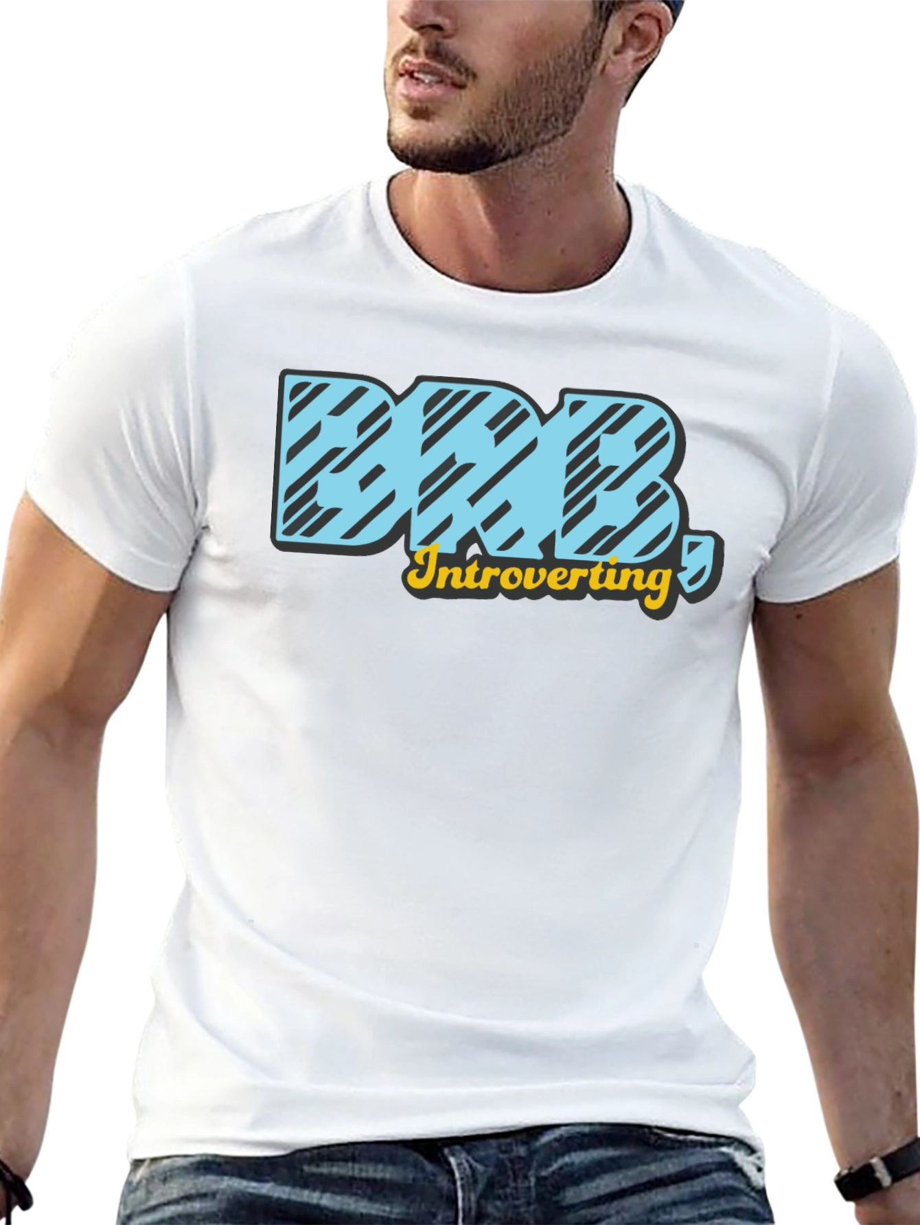Introvert BRB Black T-Shirt