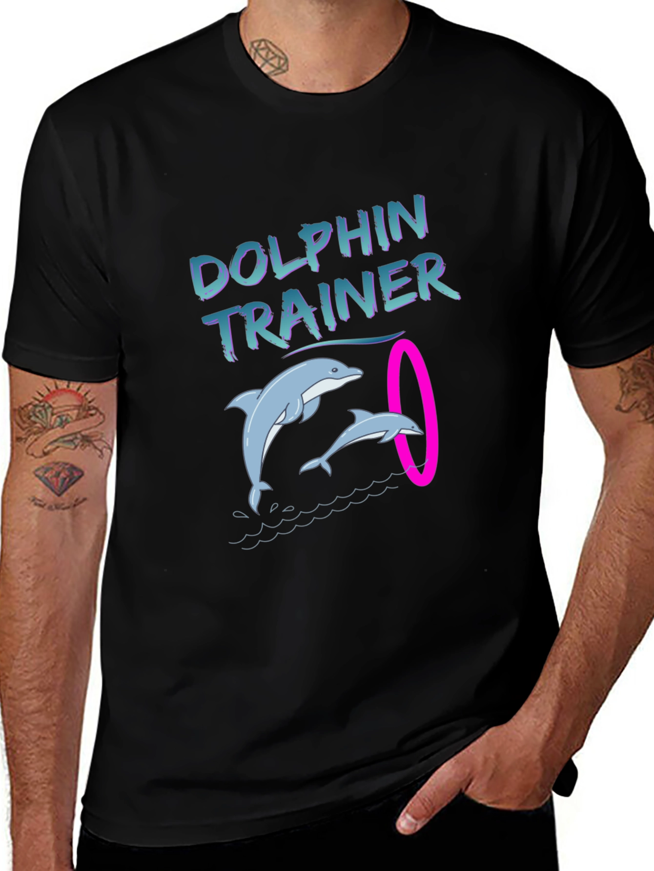 Dolphin Trainer Graphic T-Shirt