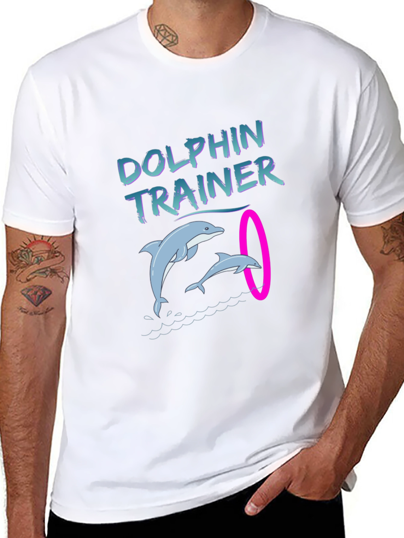 Dolphin Trainer Graphic T-Shirt