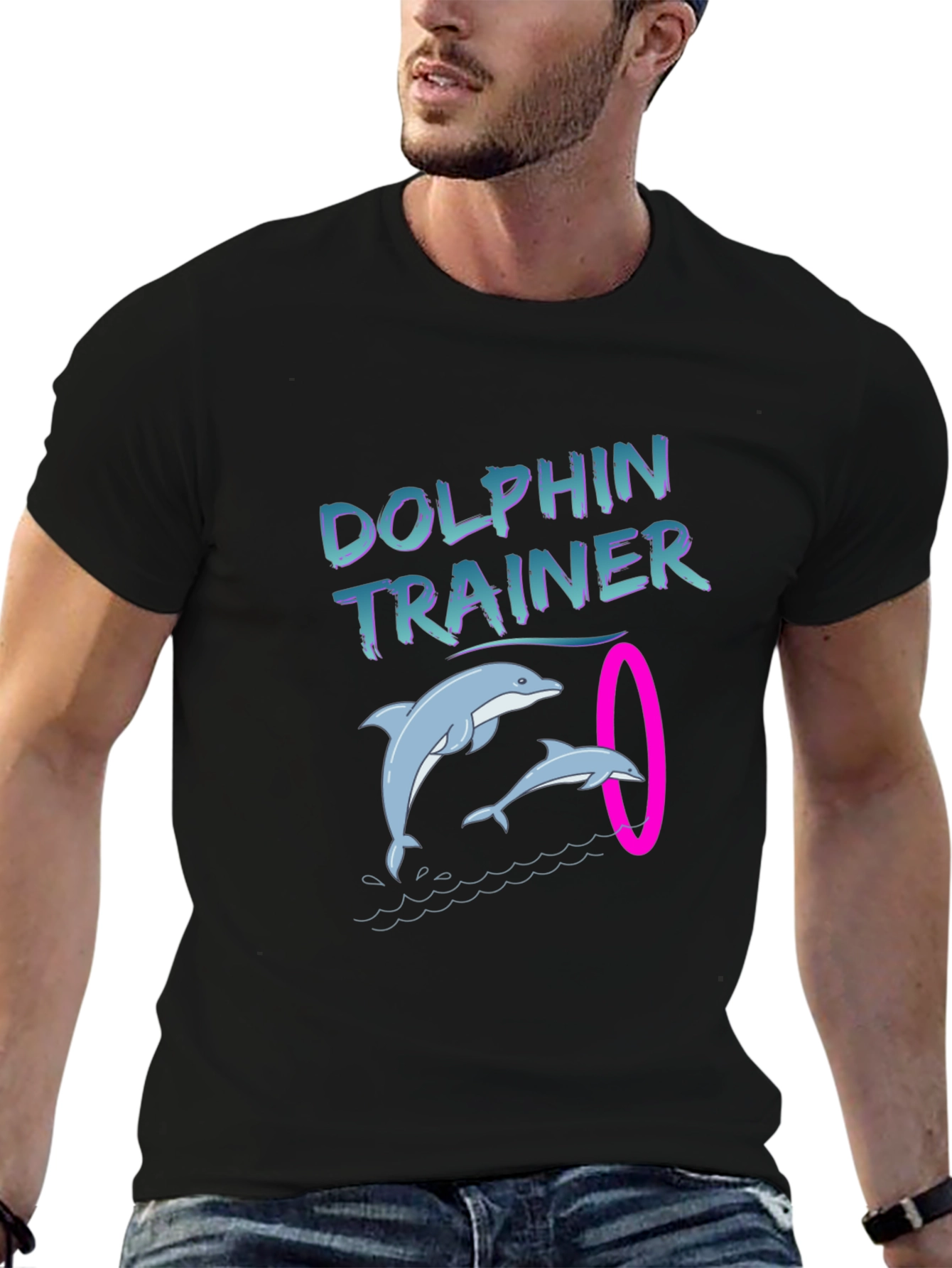 Dolphin Trainer Graphic T-Shirt