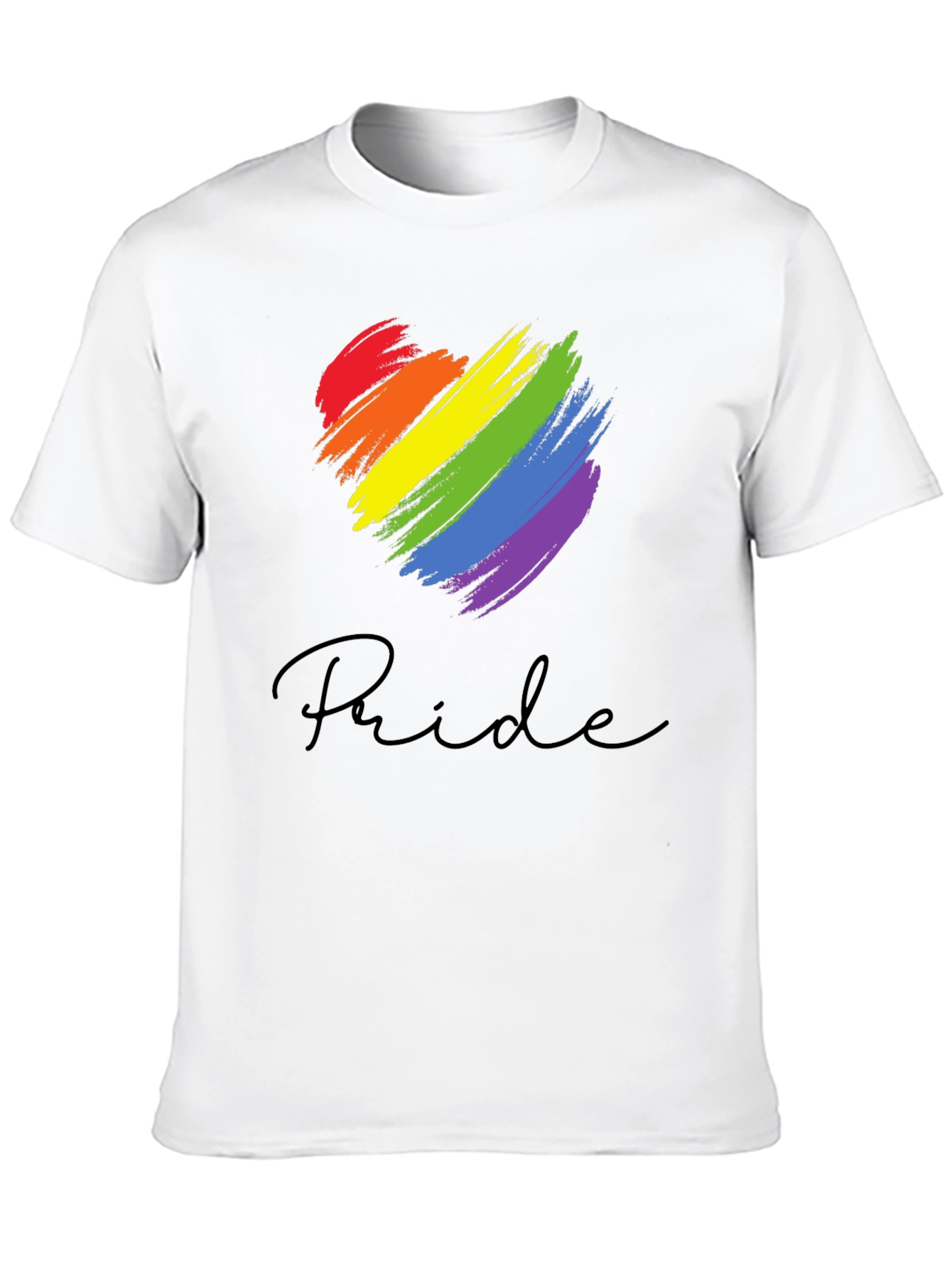 Pride Heart T-Shirt - Rainbow Graphic Tee