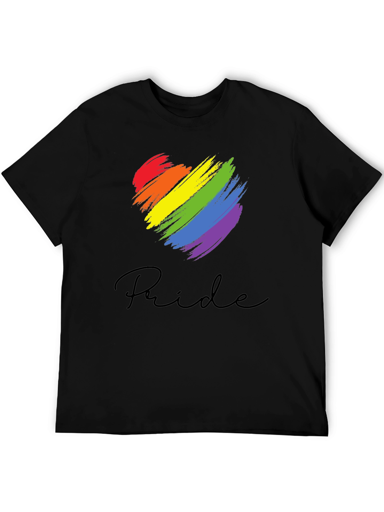 Pride Heart T-Shirt - Rainbow Graphic Tee