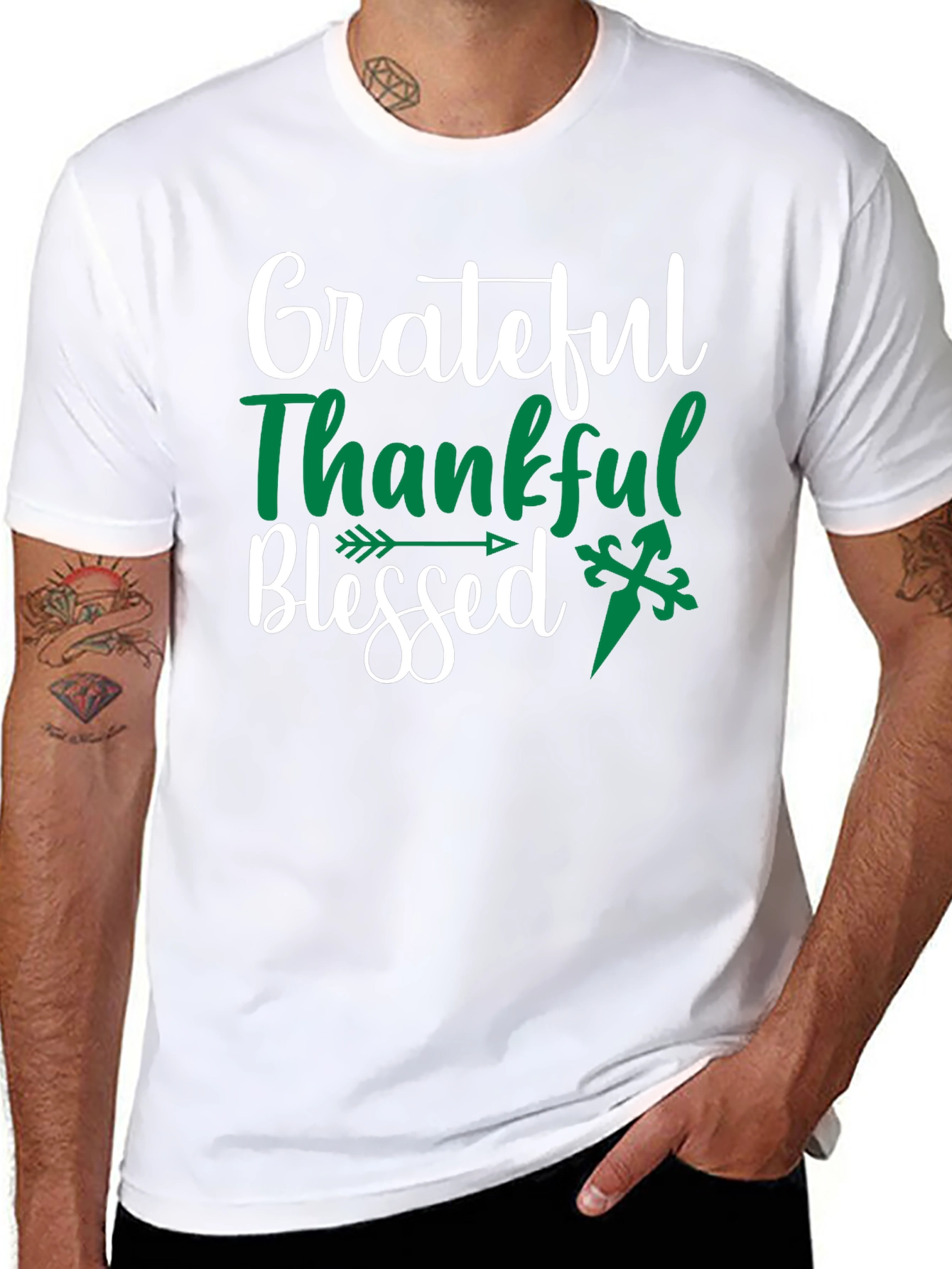 Grateful Thankful Blessed Graphic Tee