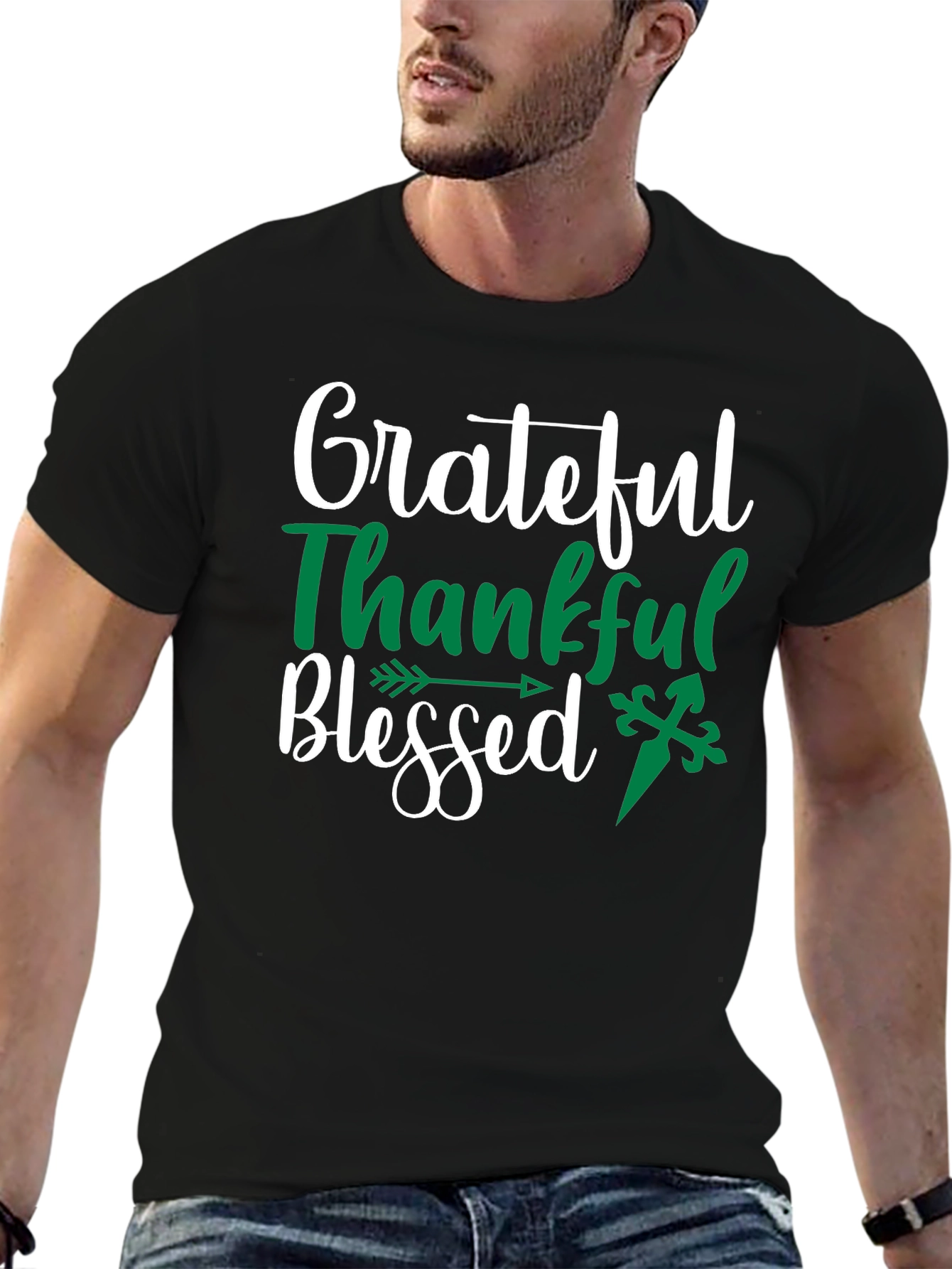 Grateful Thankful Blessed Graphic Tee