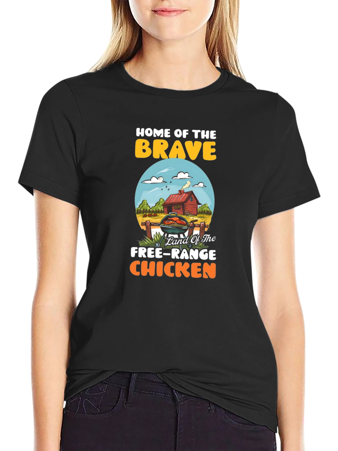 Home of the Brave Free-Range Chicken T-Shirt