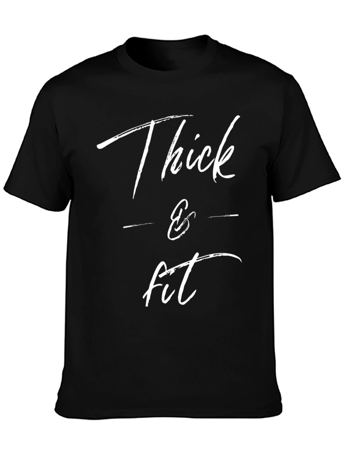 Thick & Fit Graphic Tee - Black Casual T-Shirt