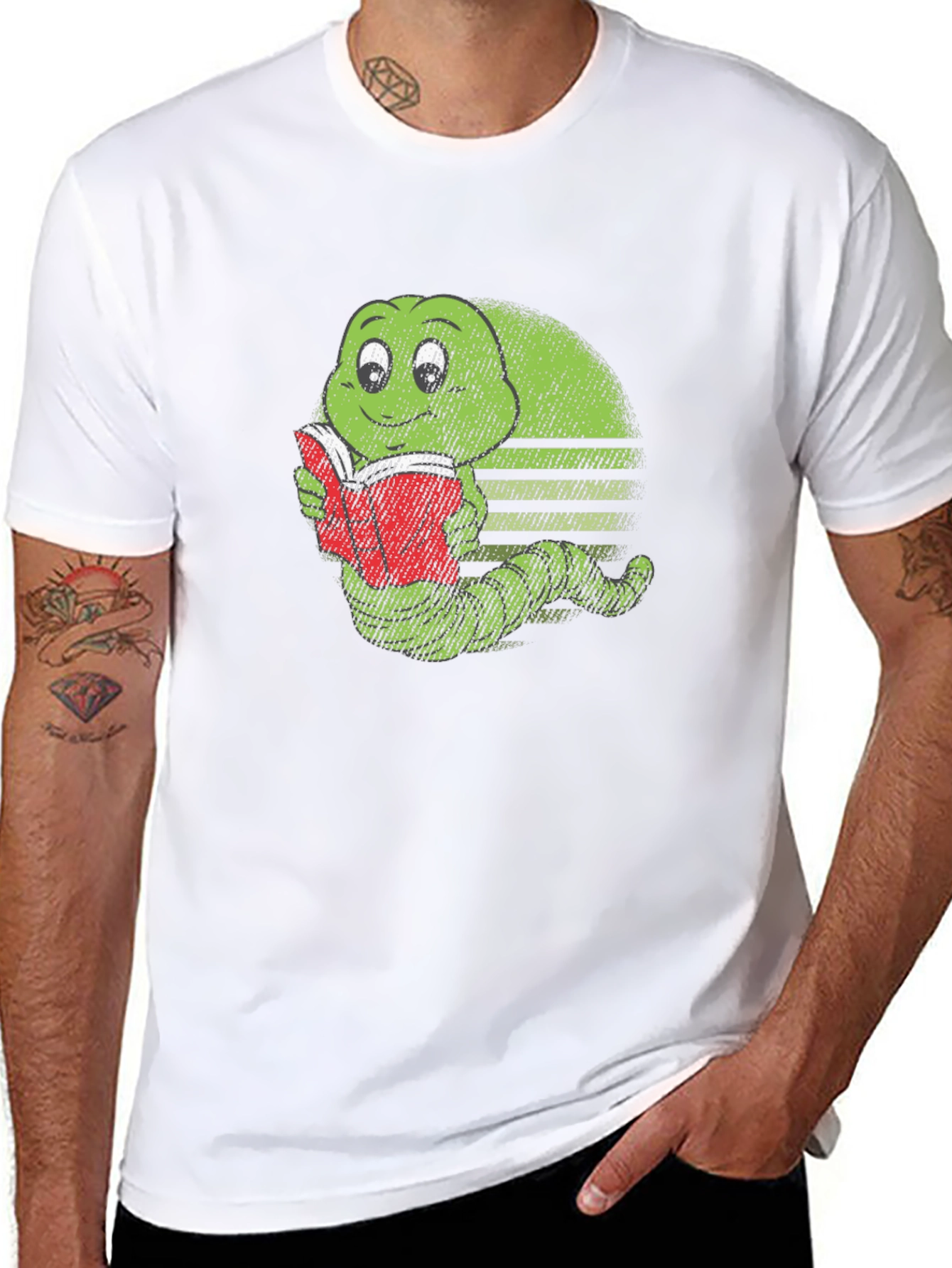 Bookworm Caterpillar Graphic Tee - Soft Cotton