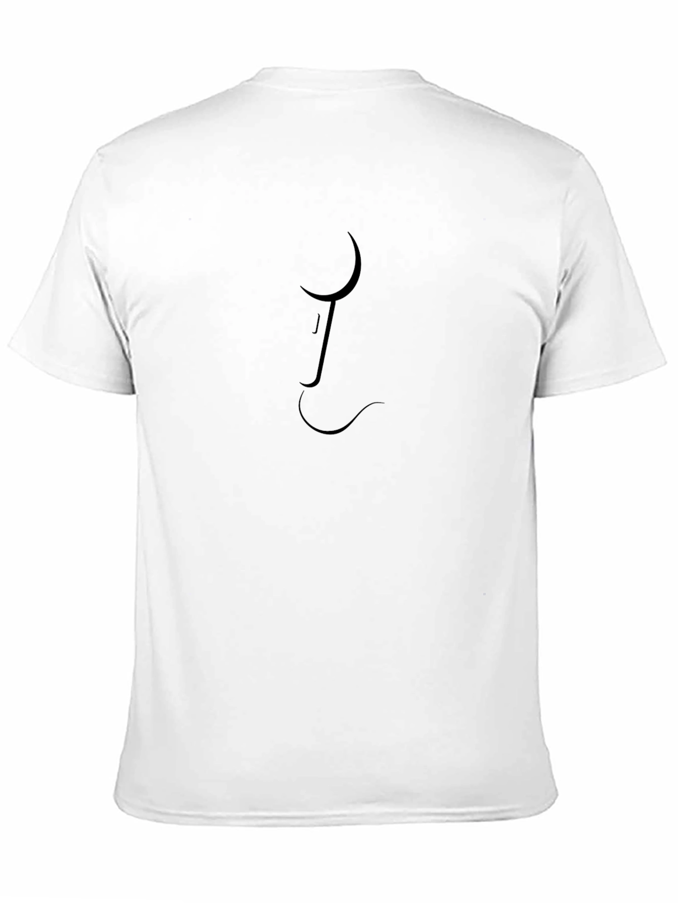 Minimalist Black T-Shirt: Abstract Face Design