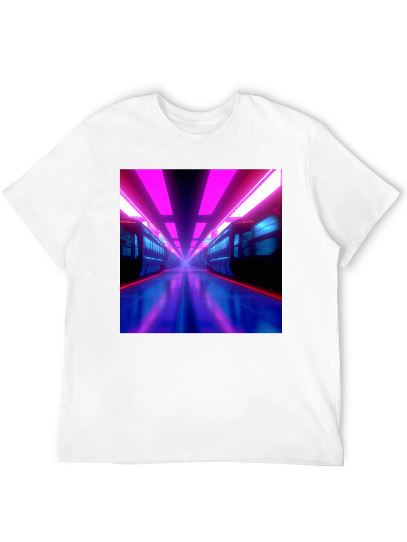 Retro Train T-Shirt - Cyberpunk Style
