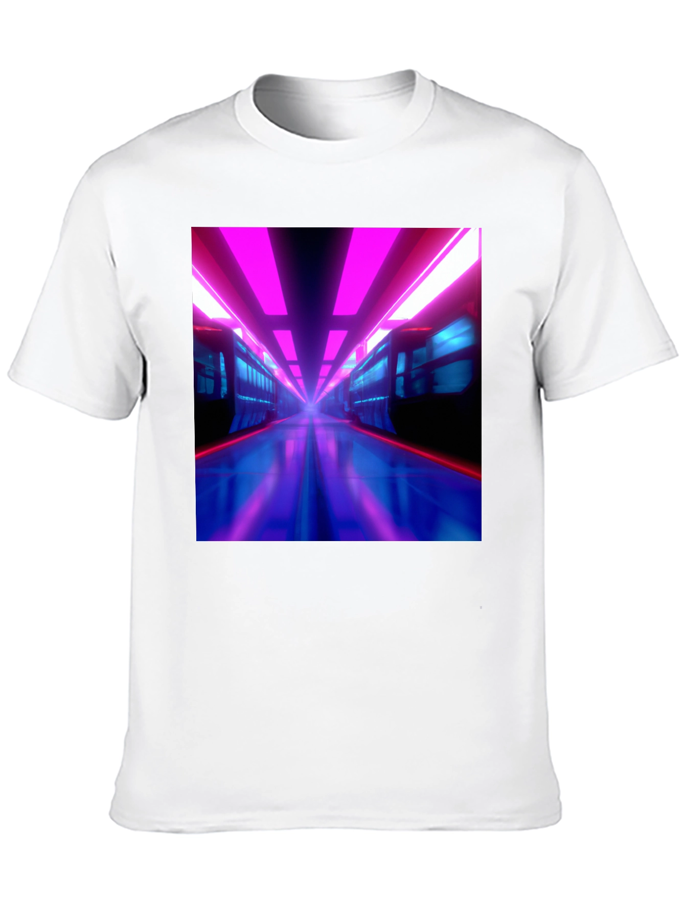 Retro Train T-Shirt - Cyberpunk Style