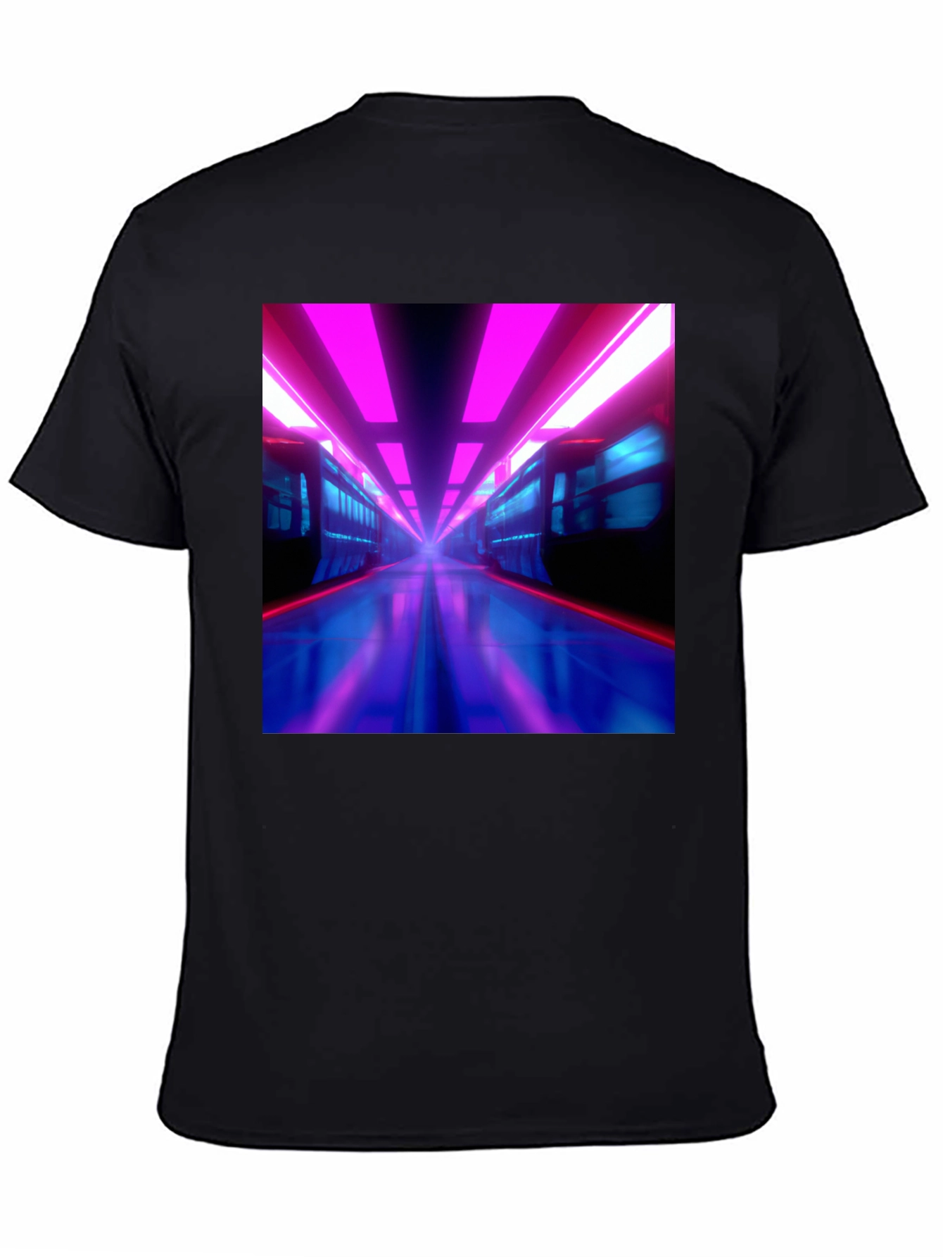 Retro Train T-Shirt - Cyberpunk Style