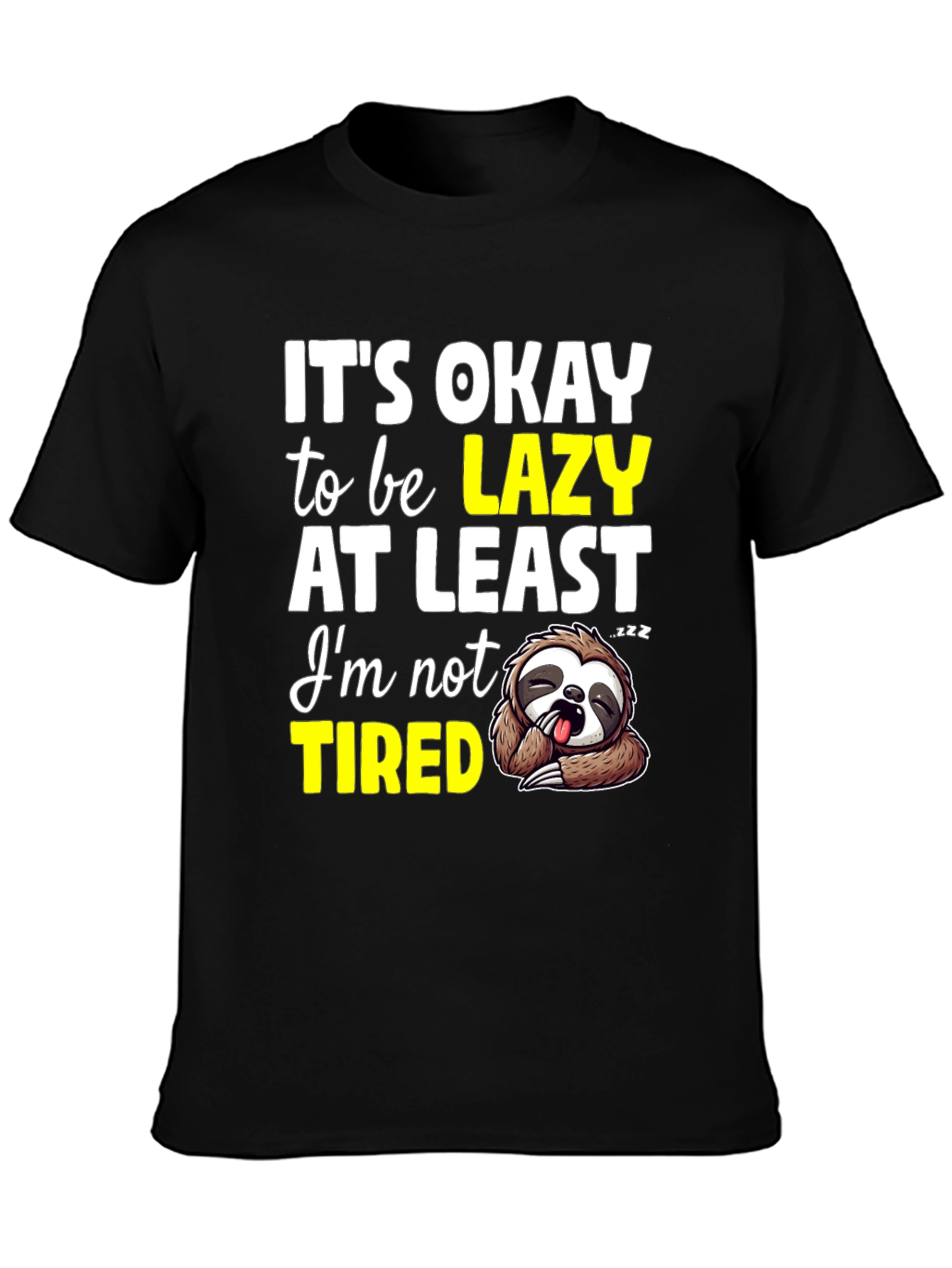 Lazy Sloth Graphic T-Shirt - Comfortable & Funny