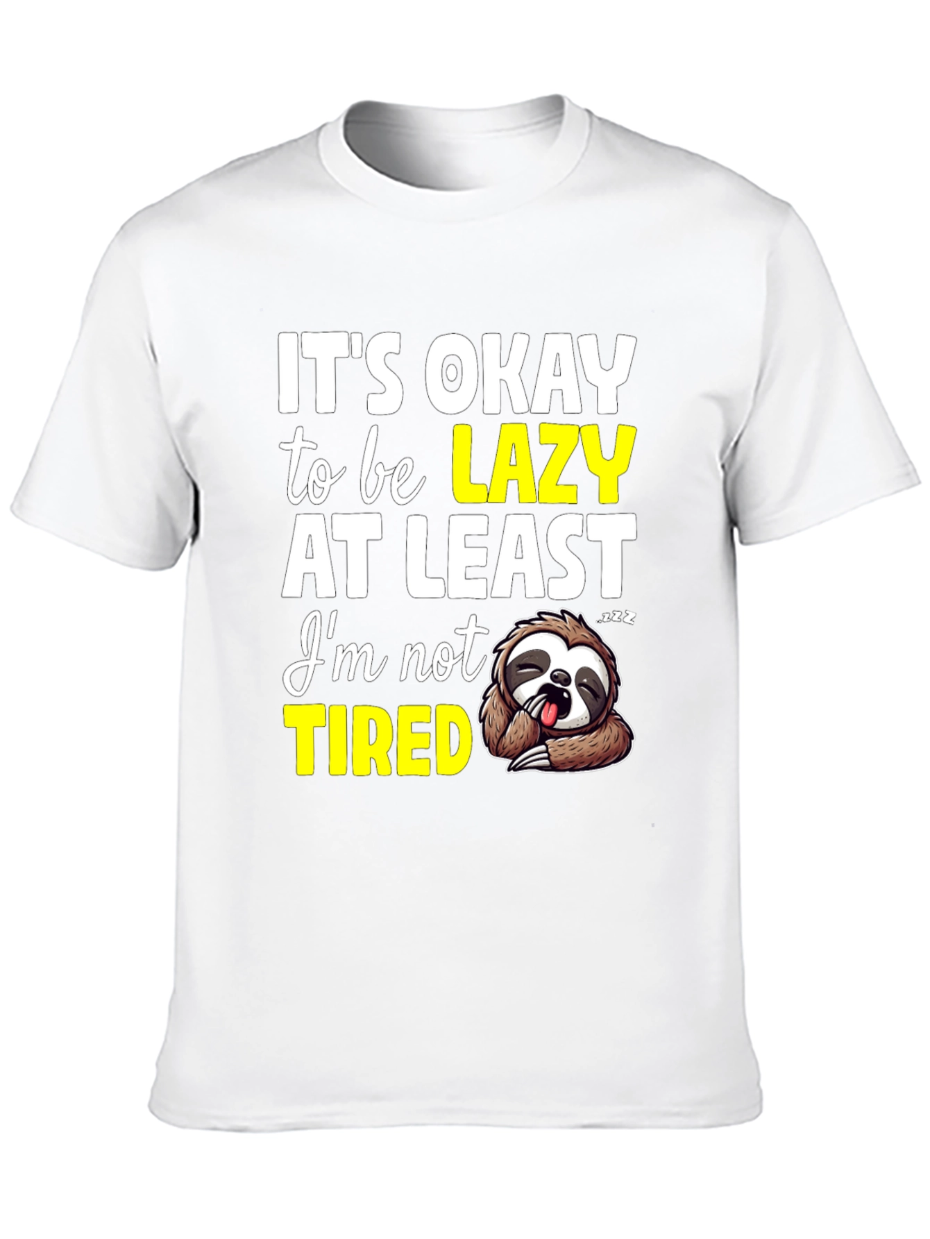 Lazy Sloth Graphic T-Shirt - Comfortable & Funny