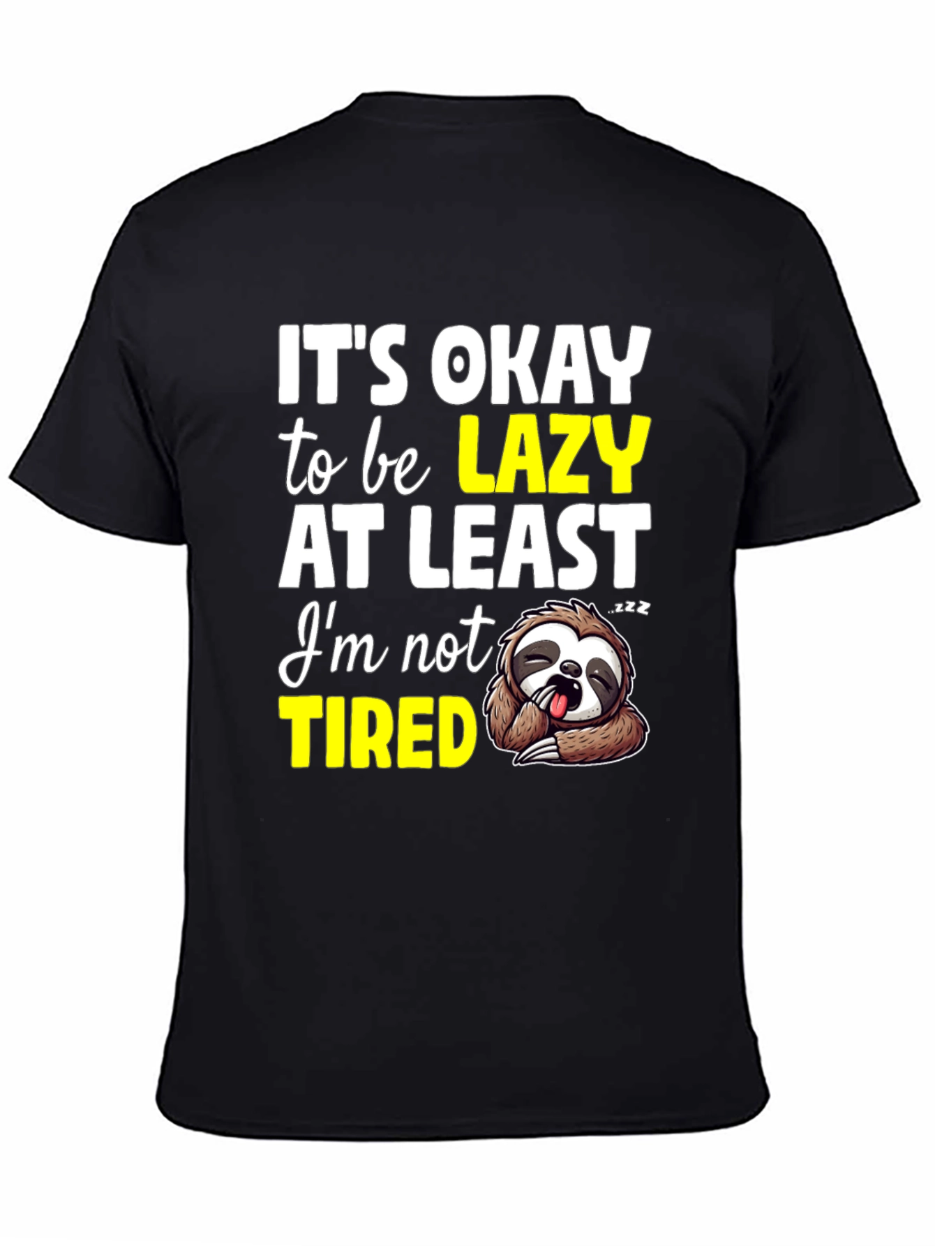 Lazy Sloth Graphic T-Shirt - Comfortable & Funny