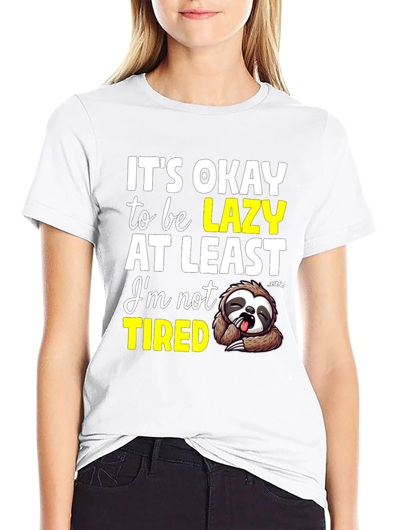 Lazy Sloth Graphic T-Shirt - Comfortable & Funny