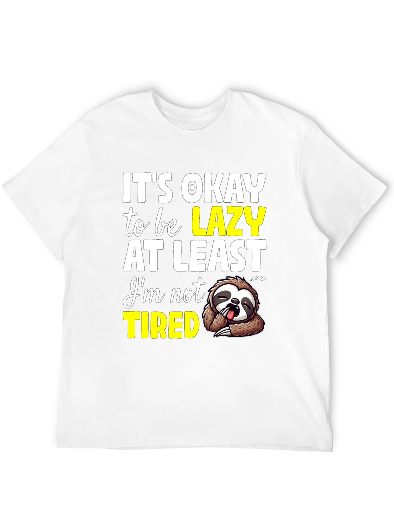 Lazy Sloth Graphic T-Shirt - Comfortable & Funny
