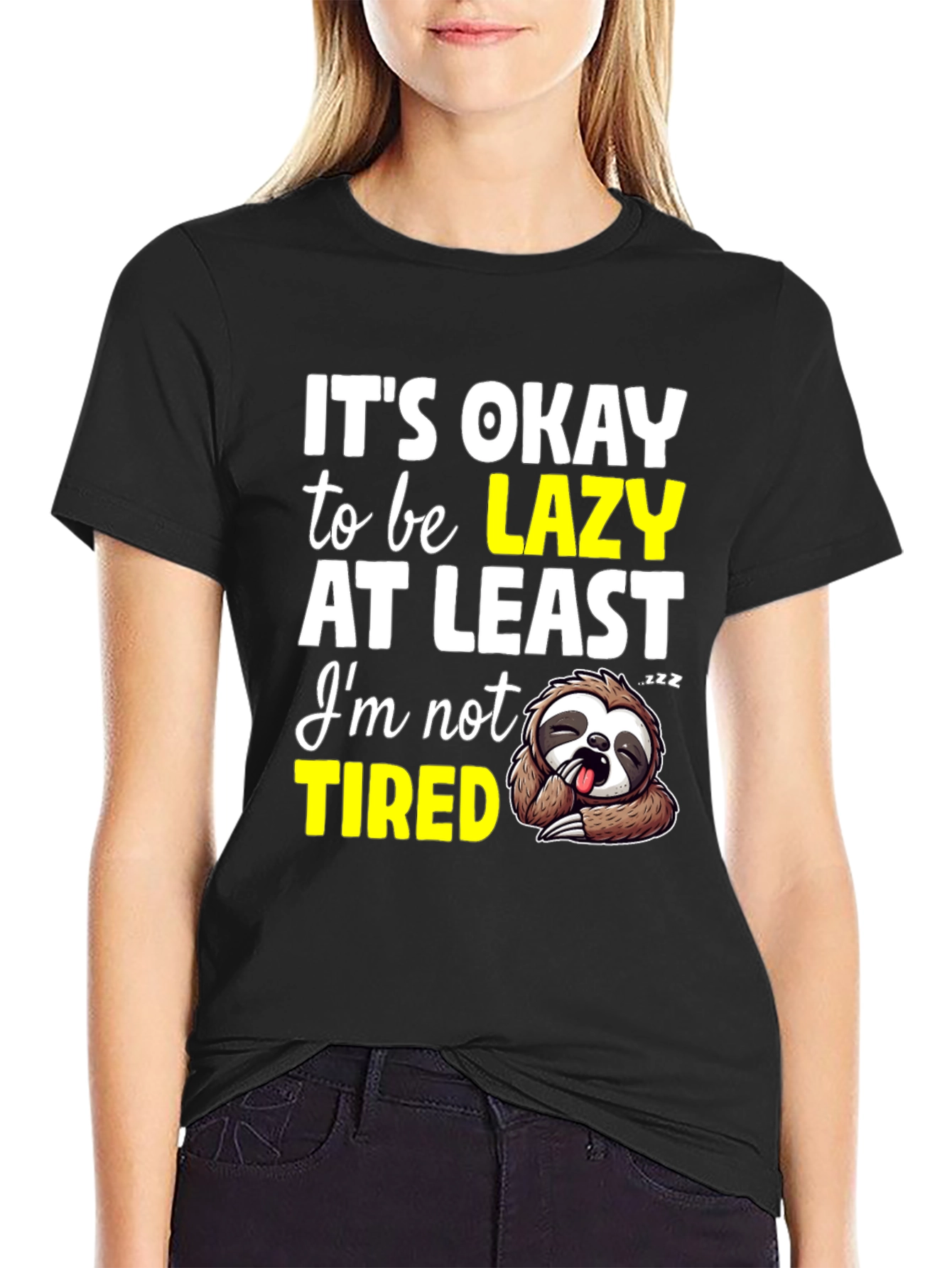Lazy Sloth Graphic T-Shirt - Comfortable & Funny