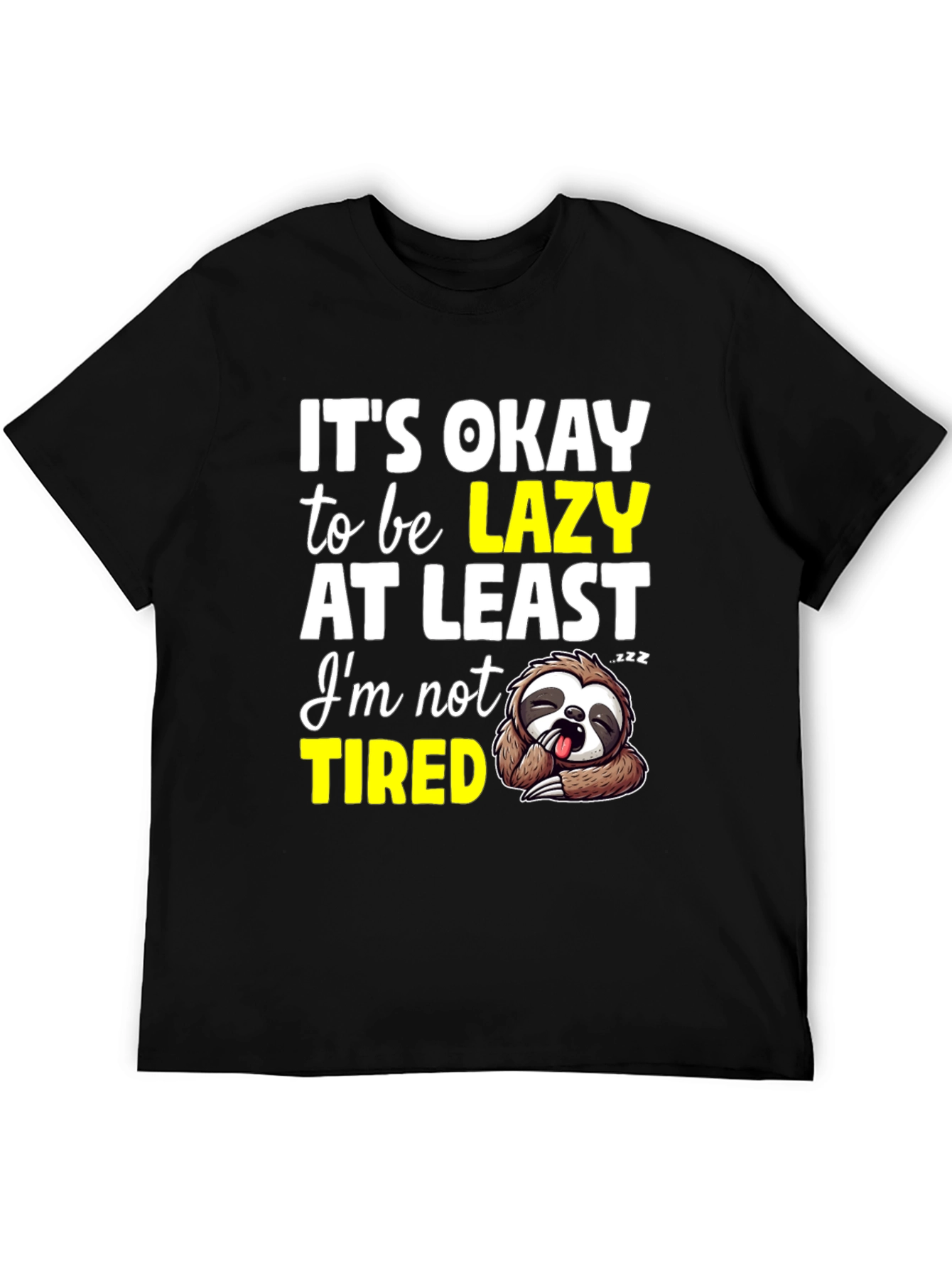 Lazy Sloth Graphic T-Shirt - Comfortable & Funny