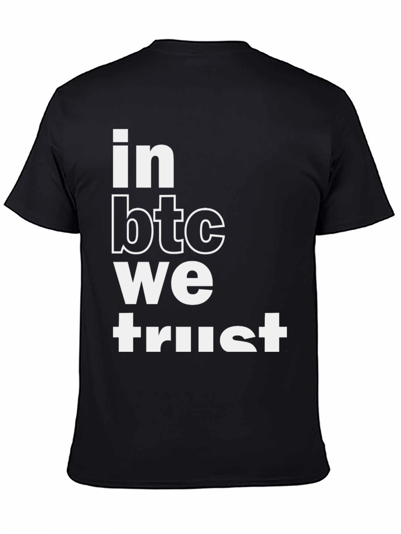 In BTC We Trust Bitcoin Cryptocurrency Black T-Shirt