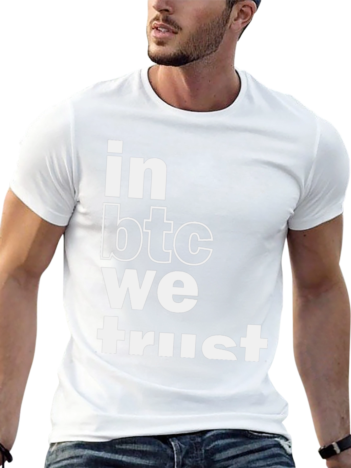 In BTC We Trust Bitcoin Cryptocurrency Black T-Shirt