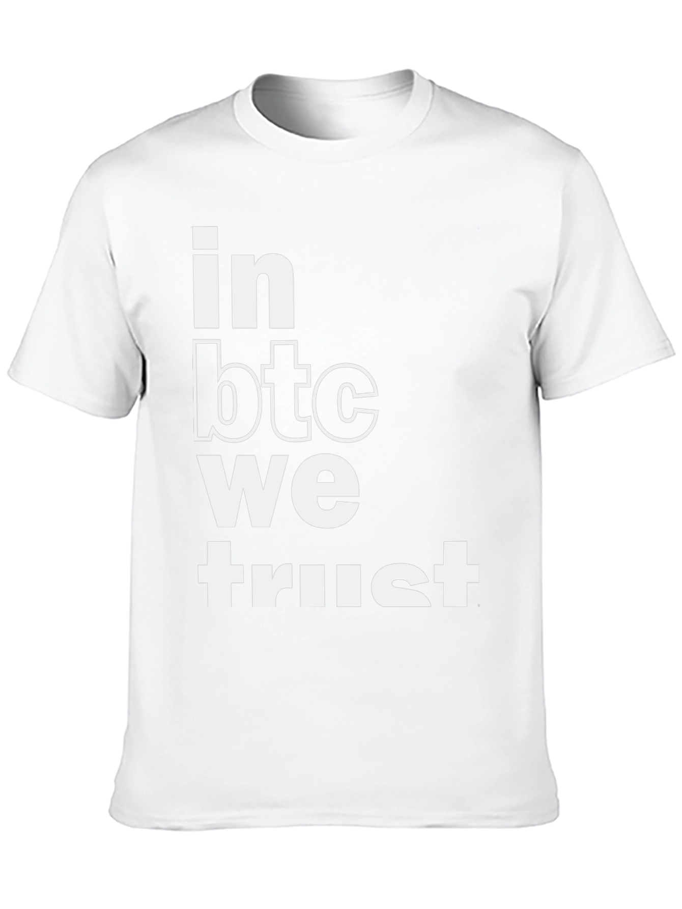 In BTC We Trust Bitcoin Cryptocurrency Black T-Shirt
