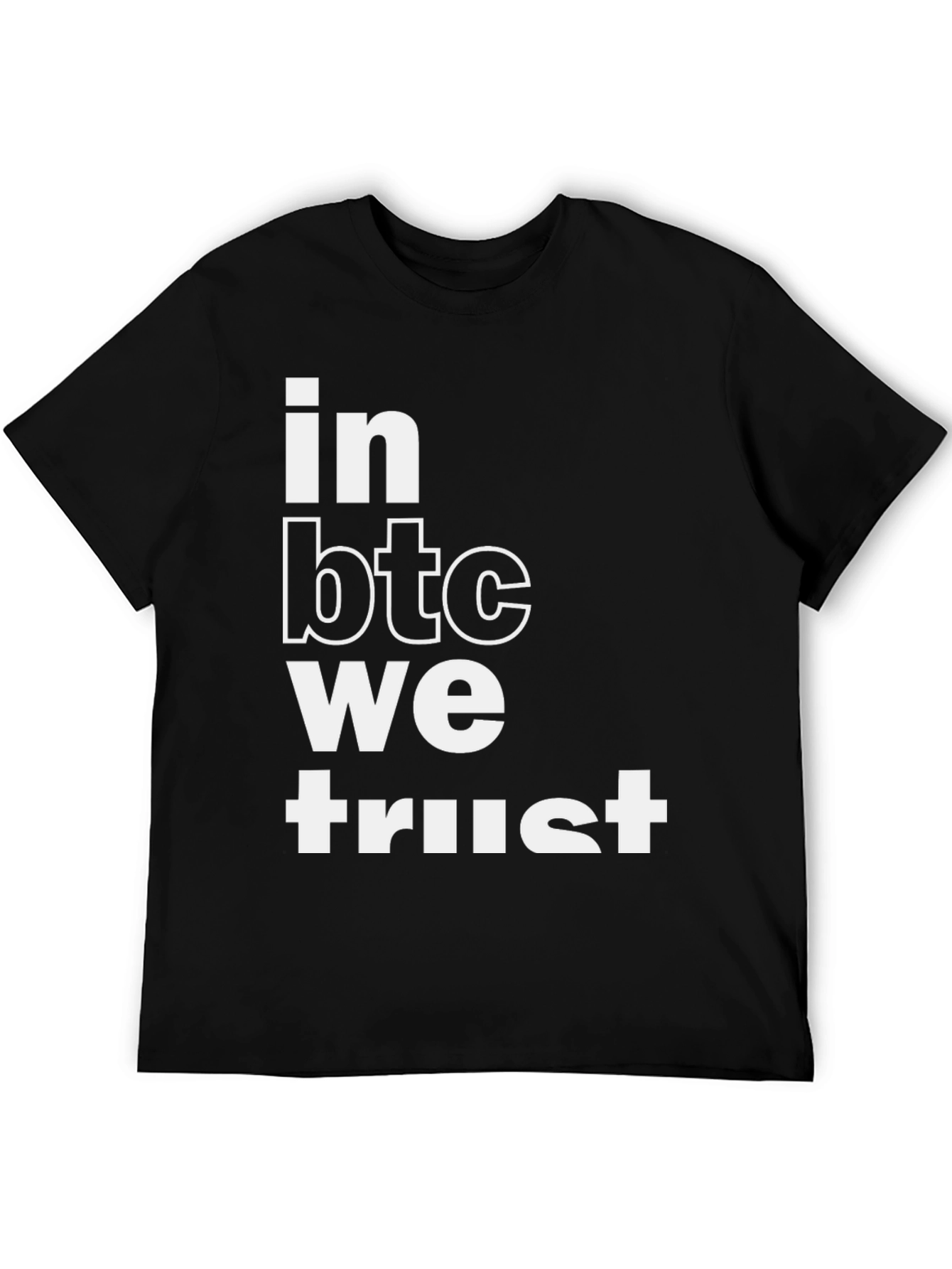 In BTC We Trust Bitcoin Cryptocurrency Black T-Shirt