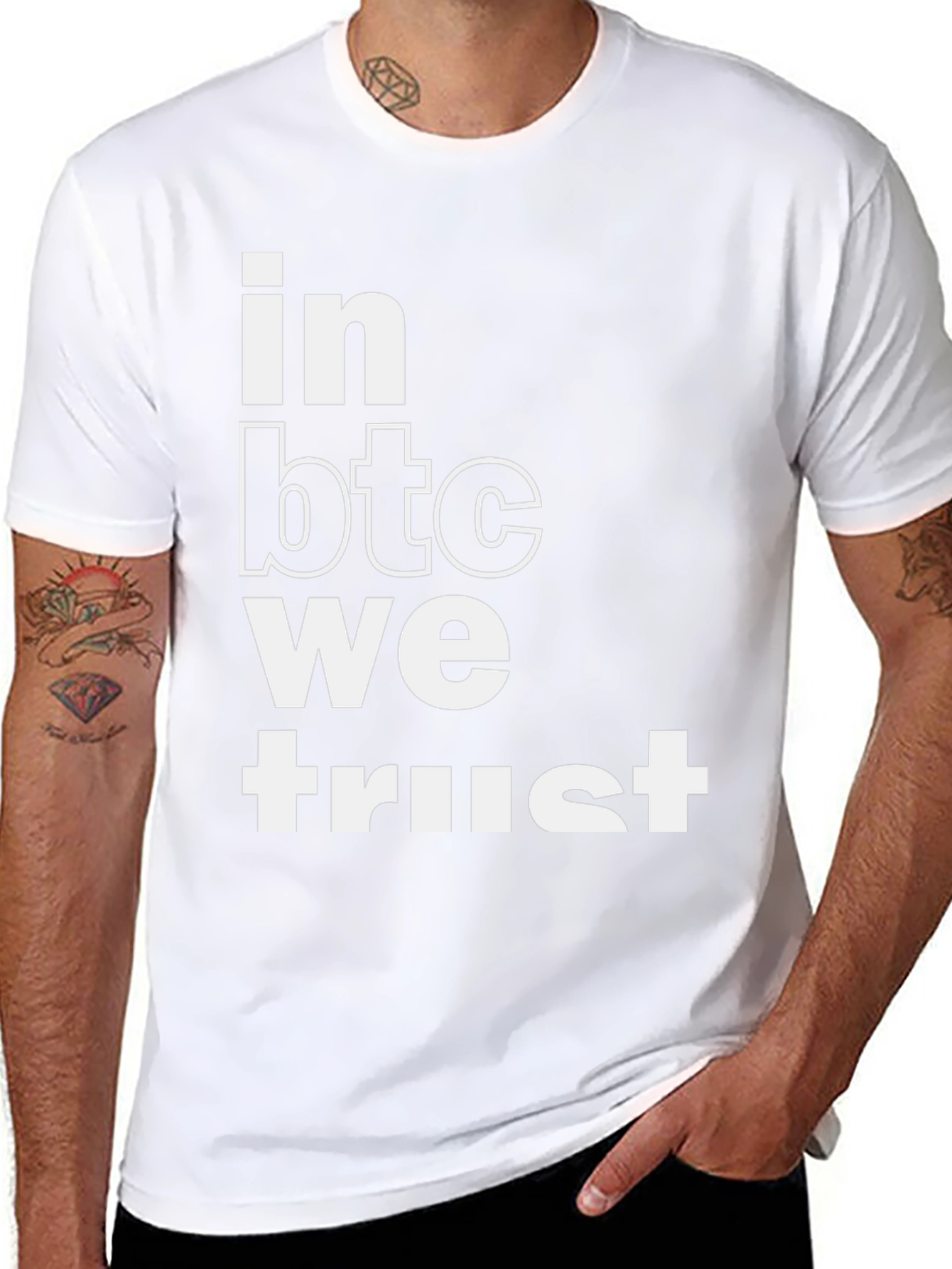 In BTC We Trust Bitcoin Cryptocurrency Black T-Shirt