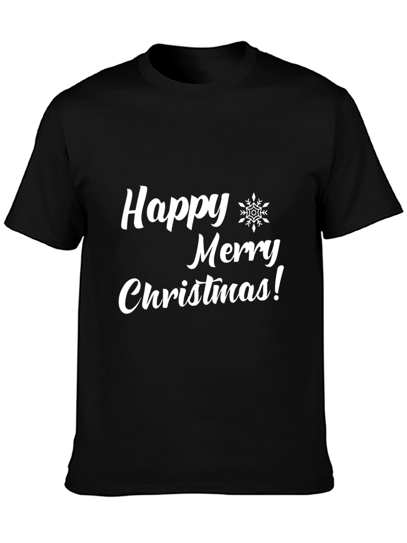 Festive Happy Merry Christmas Graphic T-Shirt