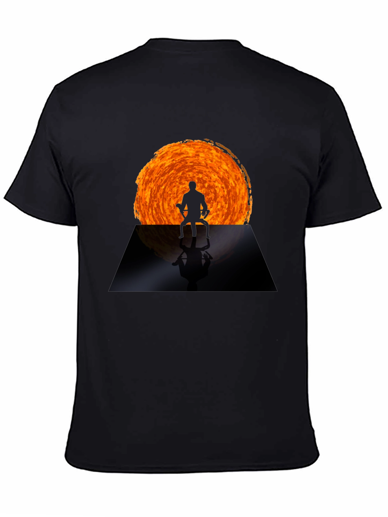 Enlightened Silhouette Graphic T-Shirt - Black
