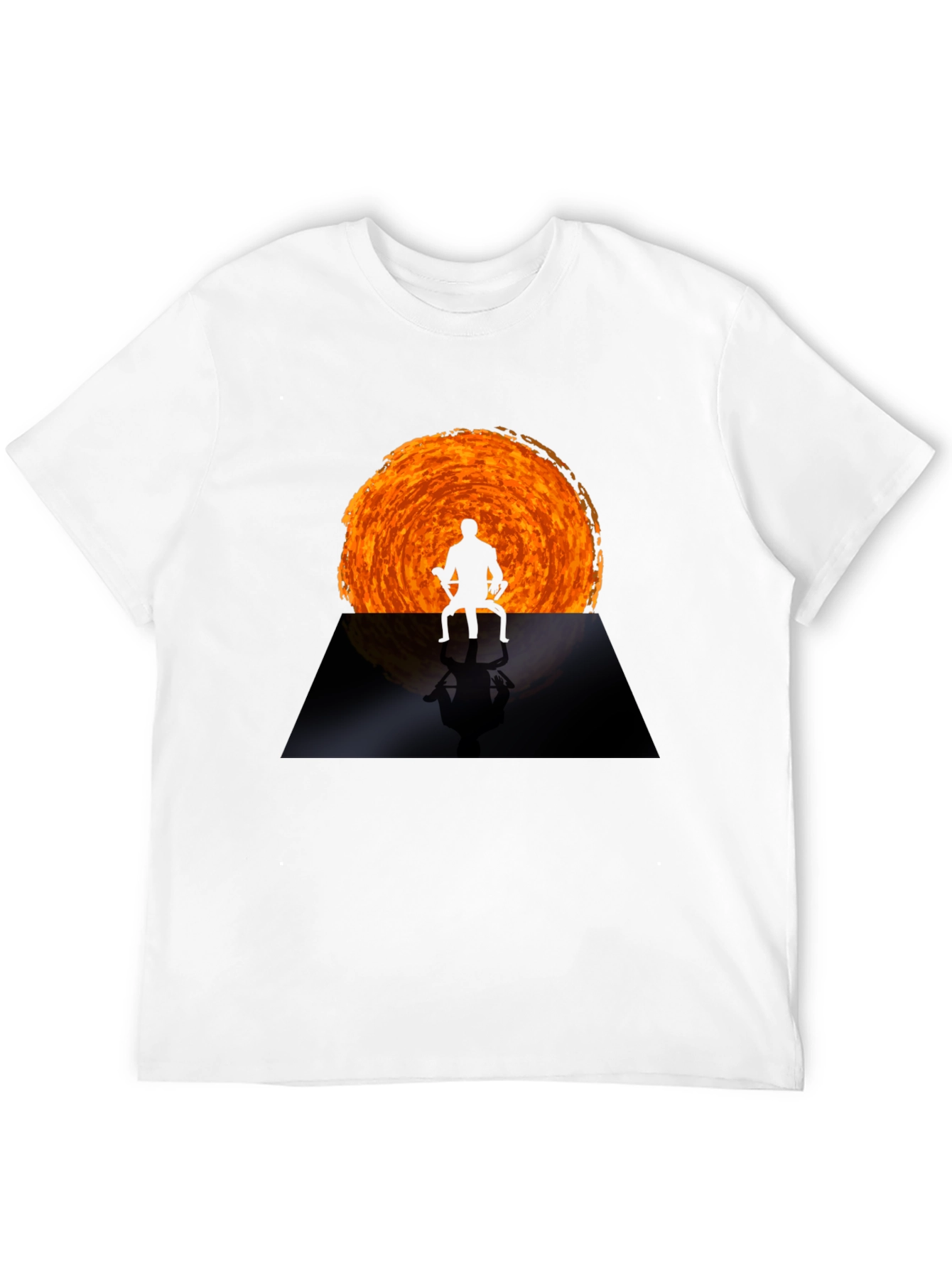 Enlightened Silhouette Graphic T-Shirt - Black